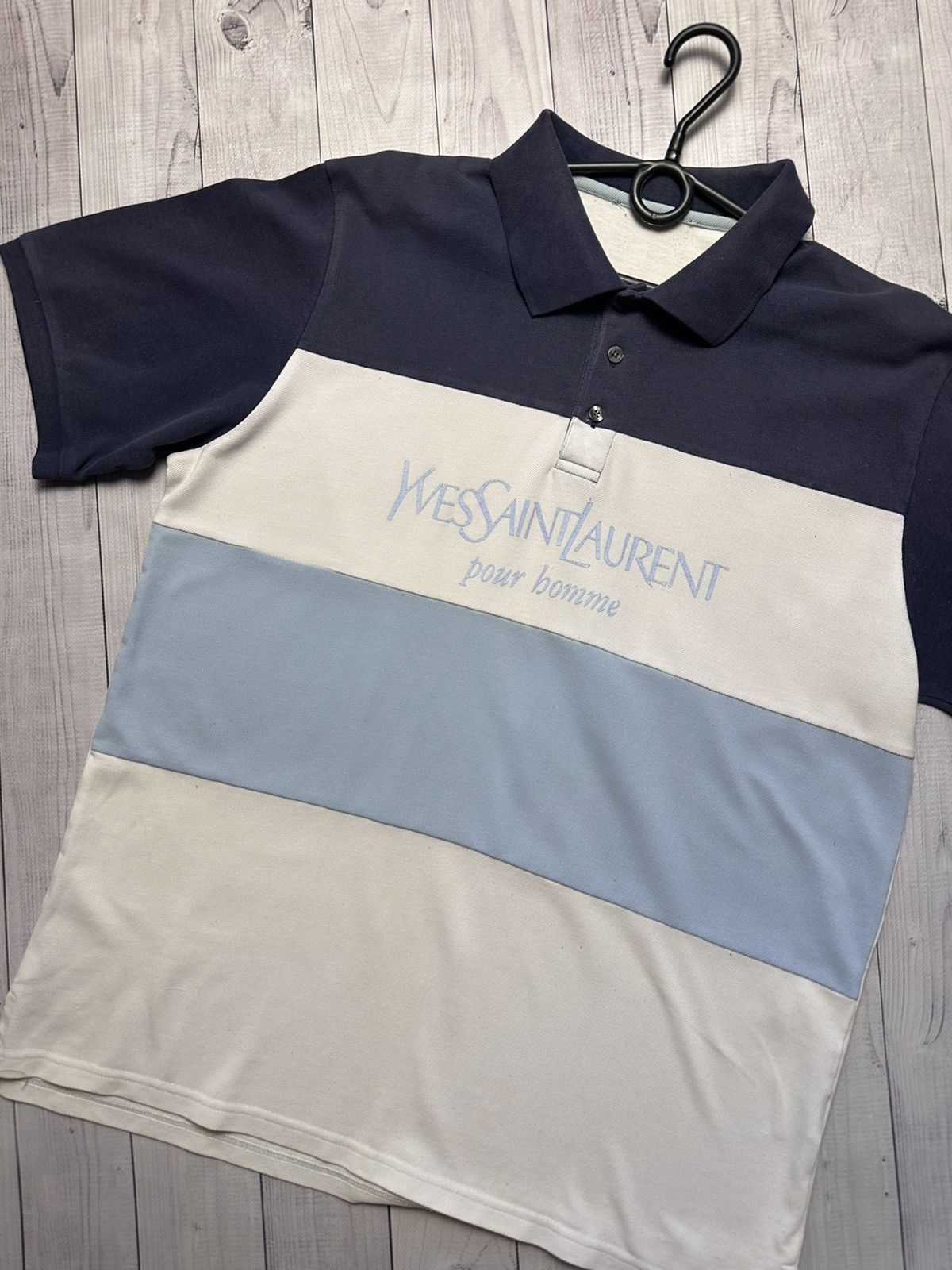 Vintage × Yves Saint Laurent Vintage Yves Saint Laurent polo big logo size M Size US M / EU 48-50 / 2 - 2 Thumbnail