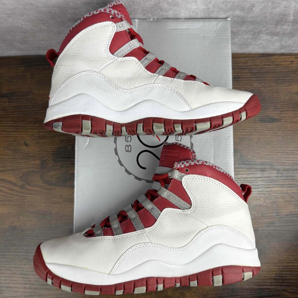 Jordan Brand Air Jordan 10 Retro Red Steel 2005 Size 4.5 GS 6W 310806-161 Size US 6 / IT 36 - 2 Thumbnail