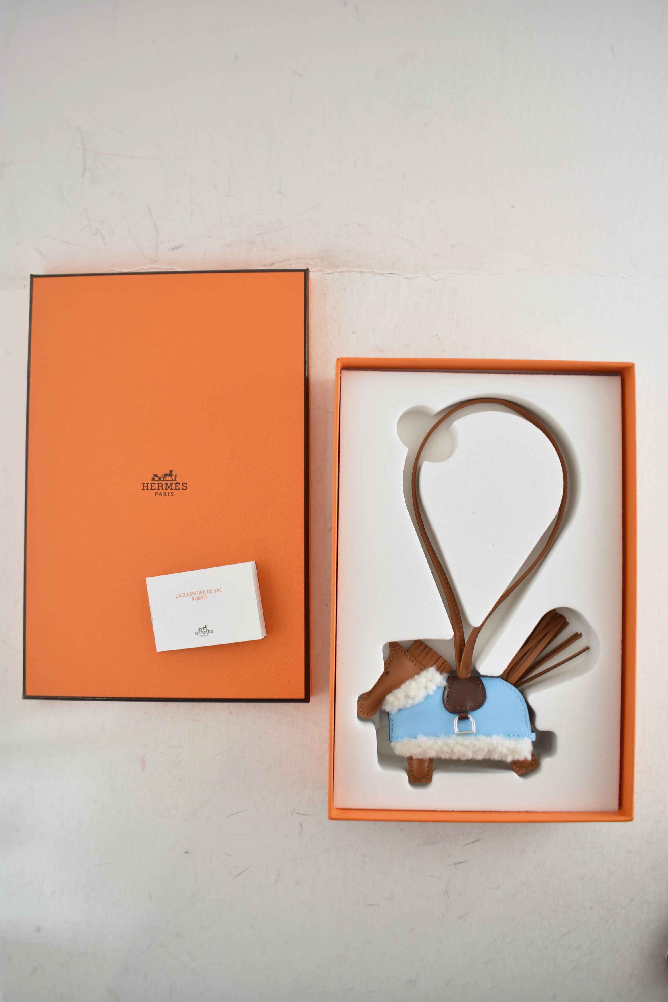 Hermes Hermes Horse Rodeo Plush Blue Celeste Milo Leather Bag Charm Size ONE SIZE - 2 Thumbnail