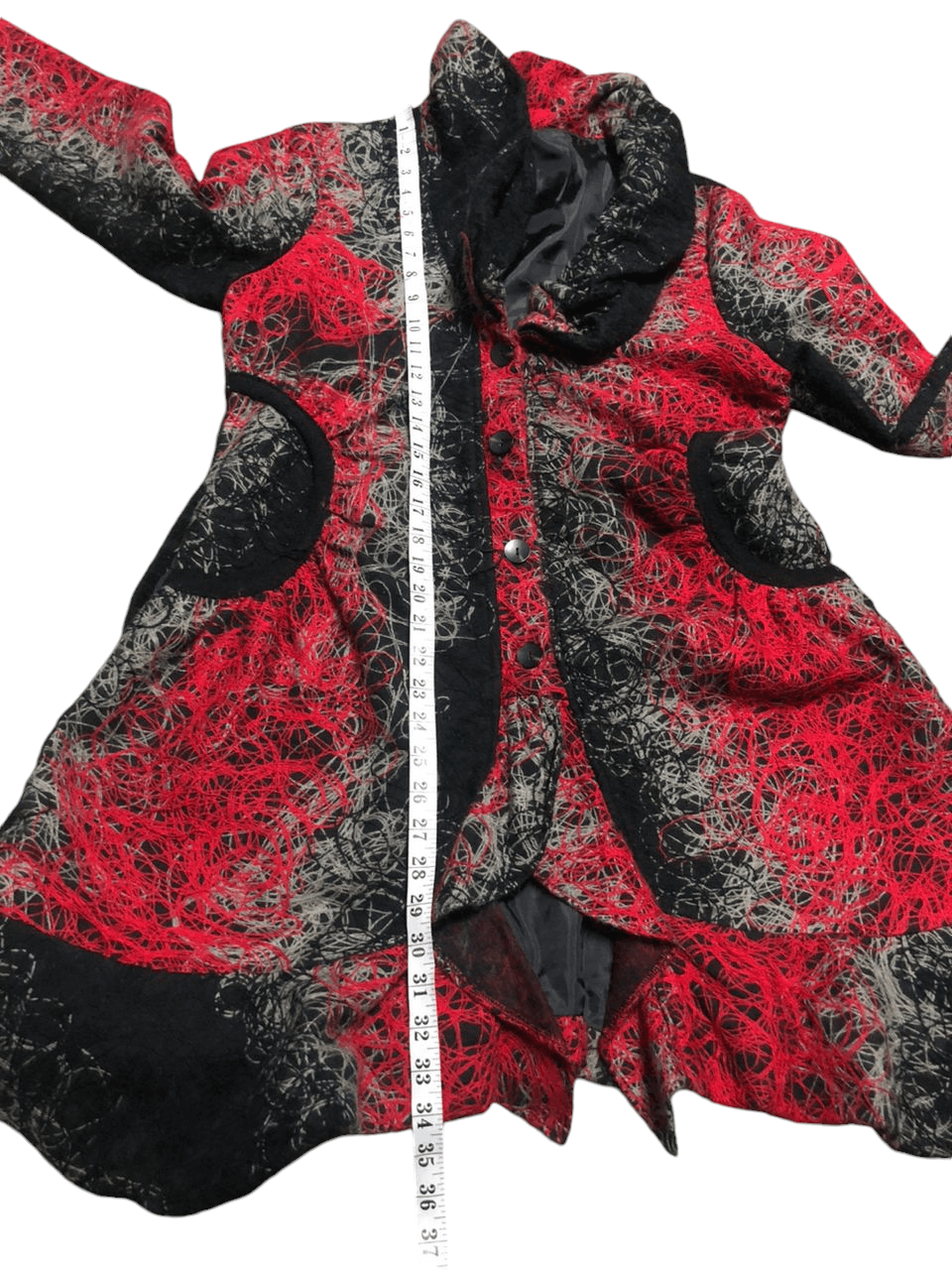 Desigual × If Six Was Nine × Japanese Brand Rare💥 Desigual Black Red Embroidered Coat Jacket Size S / US 4 / IT 40 - 17 Thumbnail