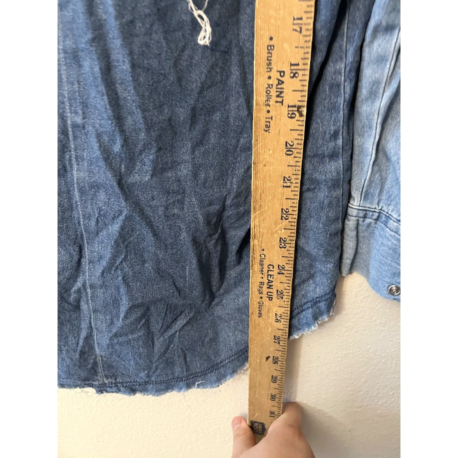 Zara Zara Women's Chambray Button-Up Shirt Blue Denim Look Size XS Size XS / US 0-2 / IT 36-38 - 4 Thumbnail