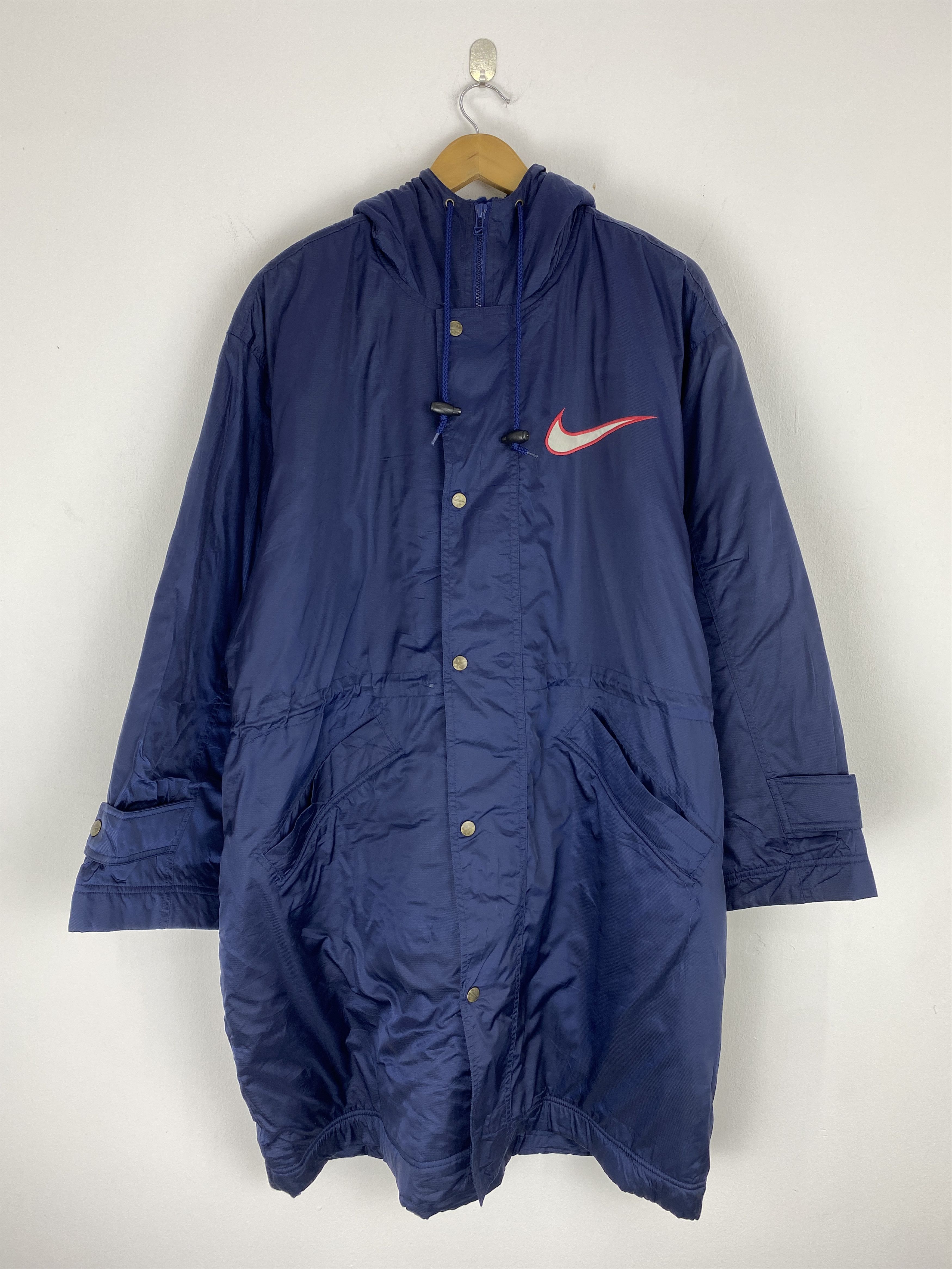 Nike Vintage 90s Nike Big Logo Embroidered Sherpa Jacket J1955 Size US M / EU 48-50 / 2 - 2 Thumbnail