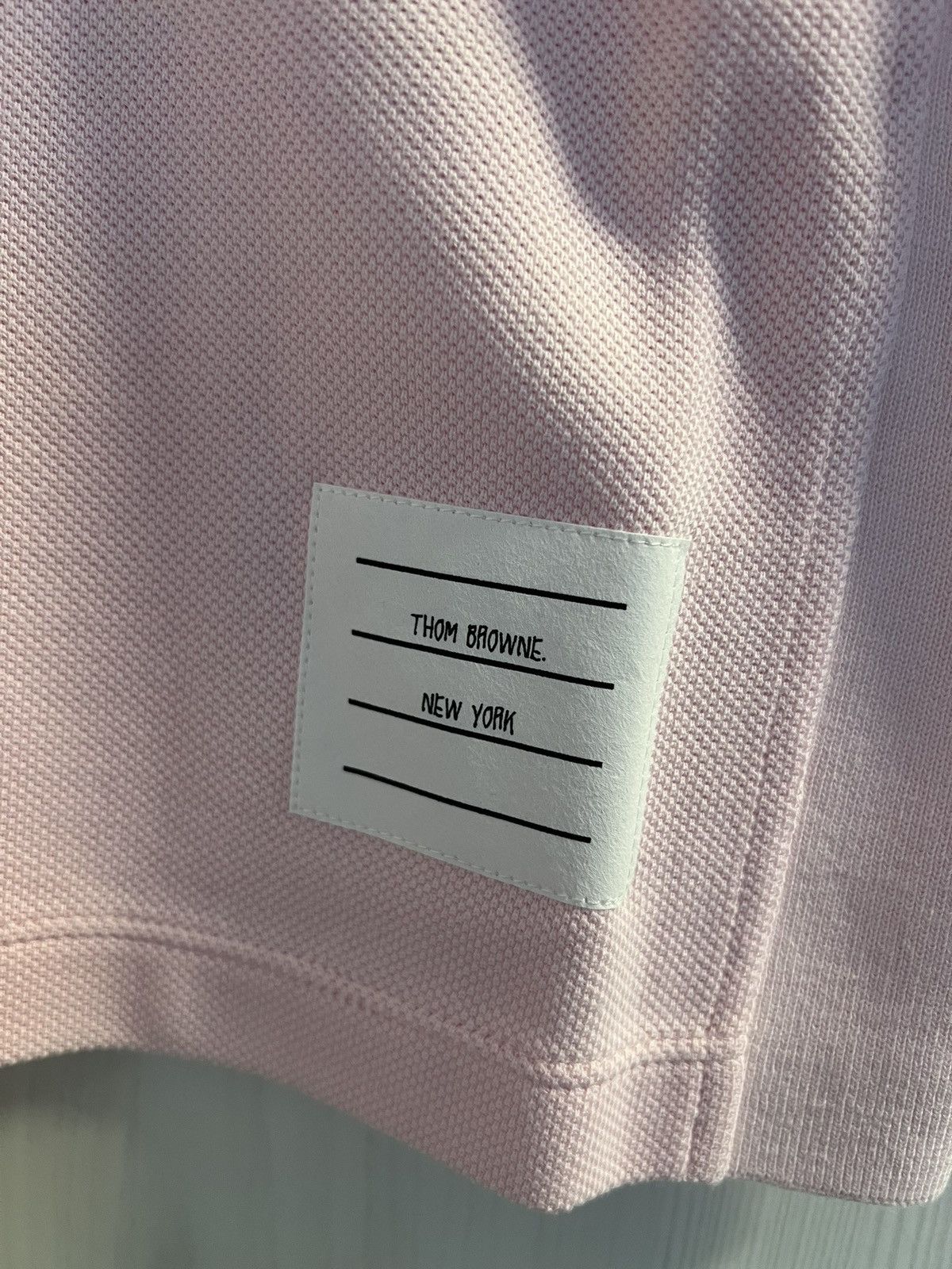 Thom Browne Short Sleeve Rib Cuff Polo W/ Engineered 4 Bar Size S / US 4 / IT 40 - 6 Thumbnail