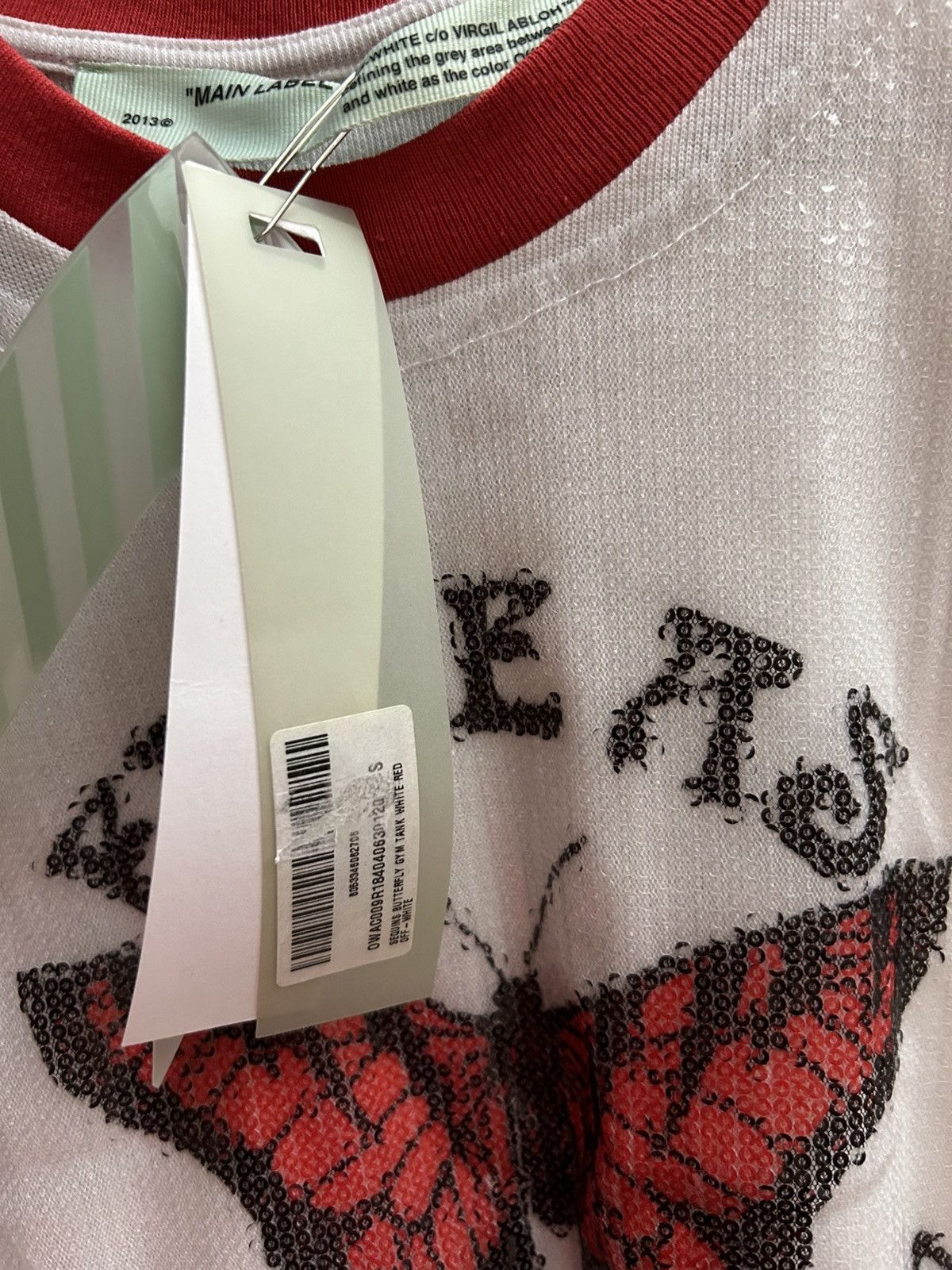 Off-White × Virgil Abloh Off-White by Virgil Abloh Sequins Butterfly Gym Tank Top Size M / US 6-8 / IT 42-44 - 12 Thumbnail