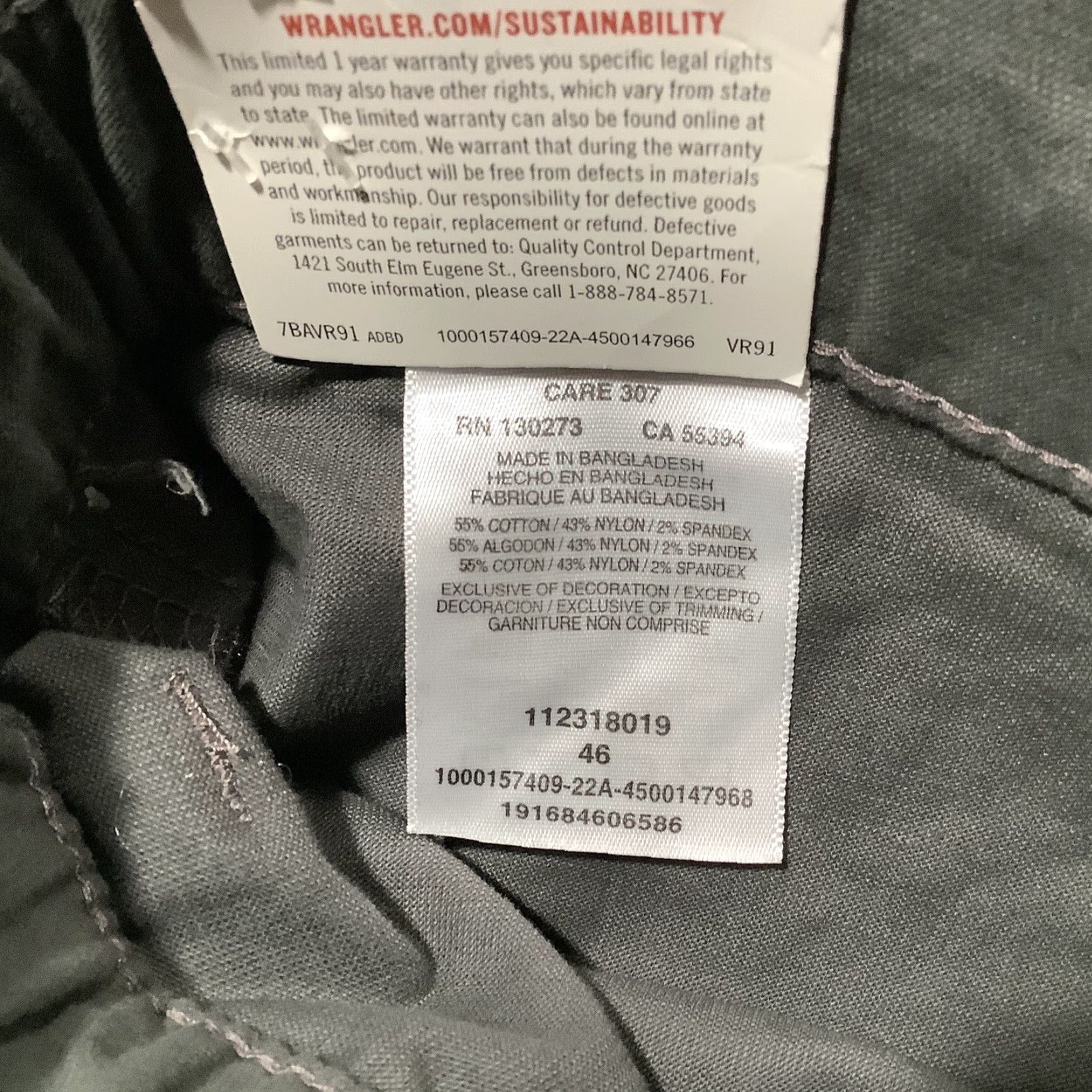 Wrangler Wrangler Gray Shorts Bermuda Relaxed 46 Men Cotton Nylon Spandex Flex Logo Cargo Pockets Casual Slim Size US 30 / EU 46 - 7 Thumbnail