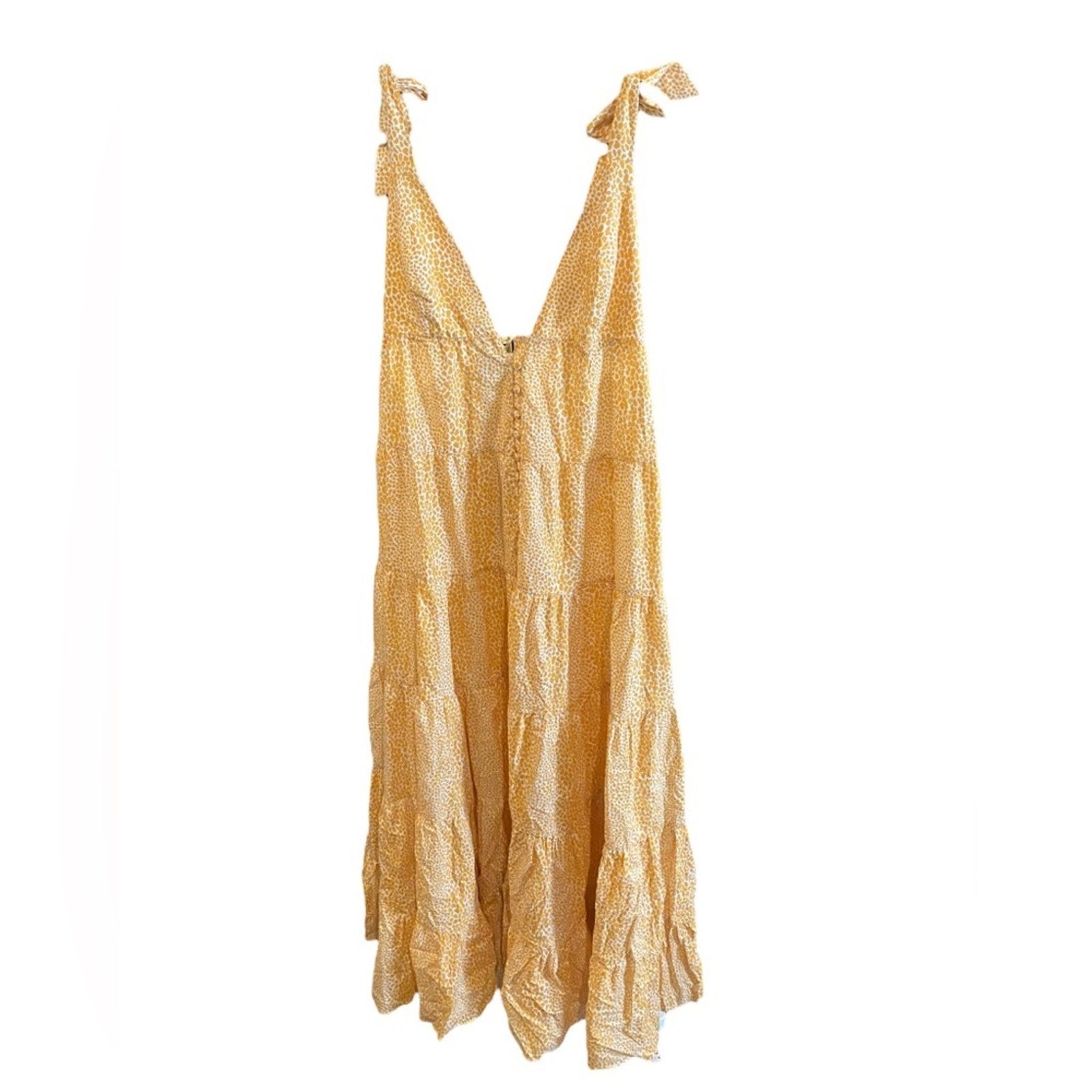 Other ADRIANA DEGREAS Tortoise Long Dress With Straps Yellow M Size M / US 6-8 / IT 42-44 - 2 Thumbnail