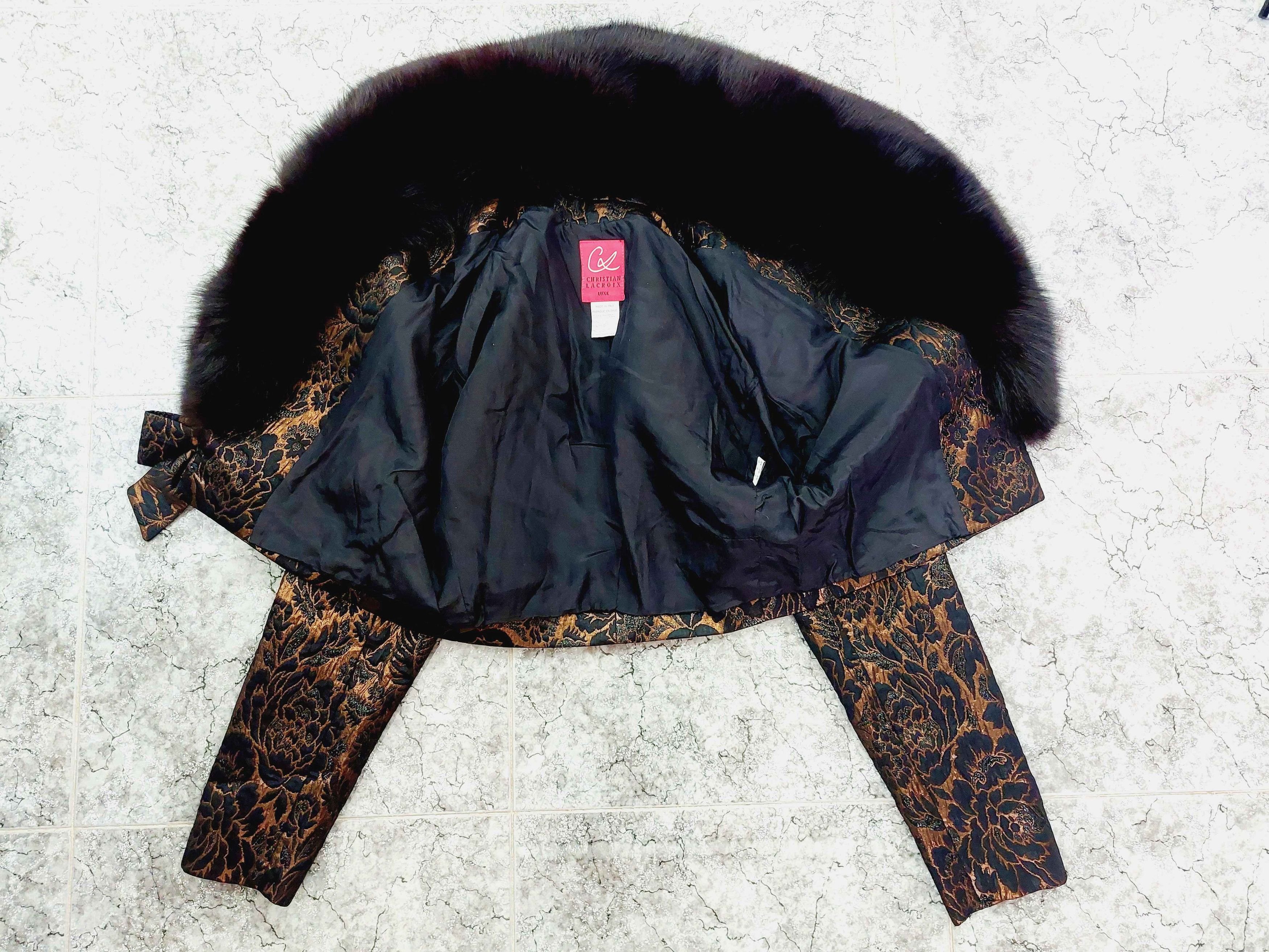 Christian Lacroix Christian Lacroix Luxe Copper Lamé Cocktail Coat Suit Size L / US 10 / IT 46 - 13 Thumbnail