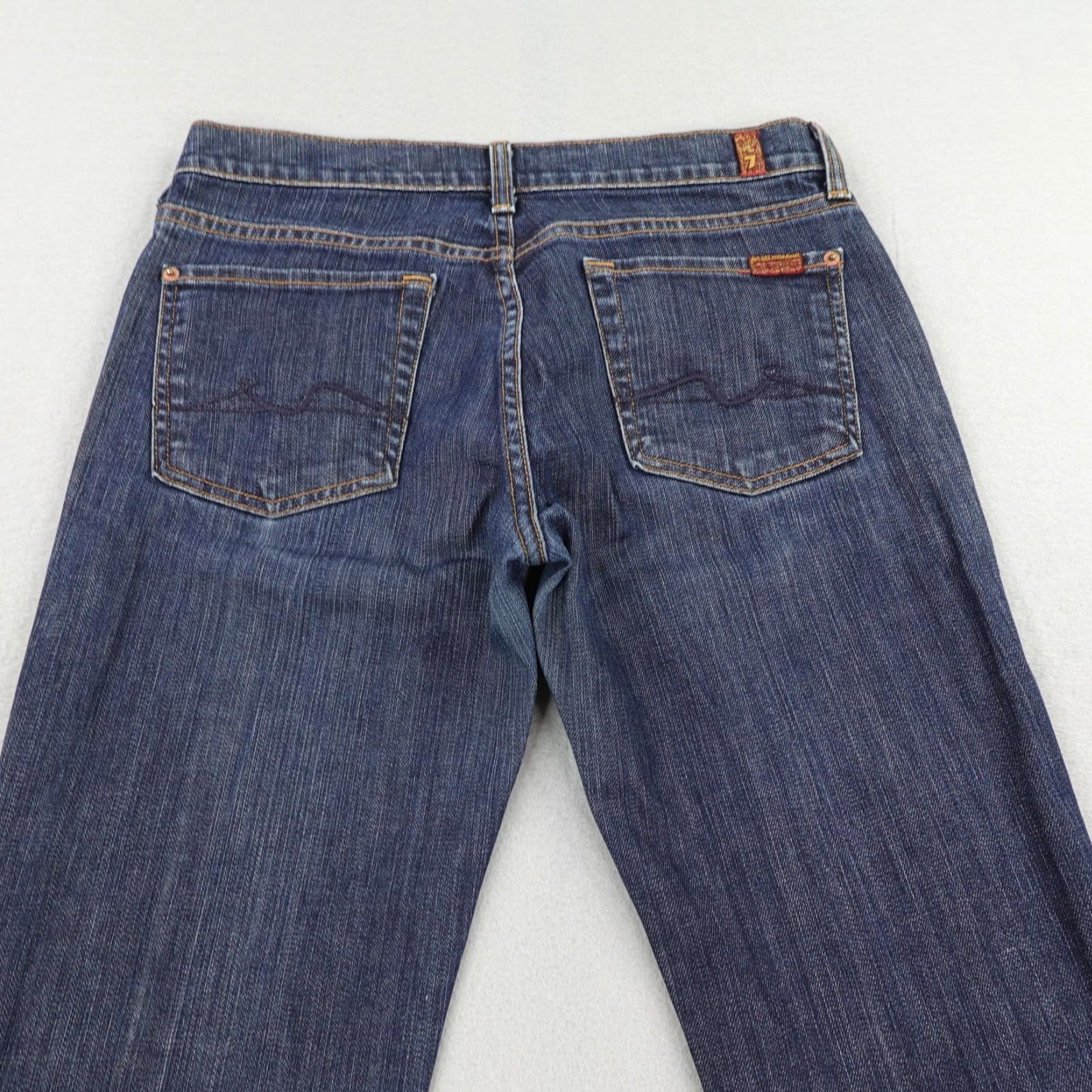7 For All Mankind VINTAGE 7 For All Mankind Women’s Jeans Bootcut Low Rise Flare 29 Blue Denim Y2K Size 29" - 5 Thumbnail
