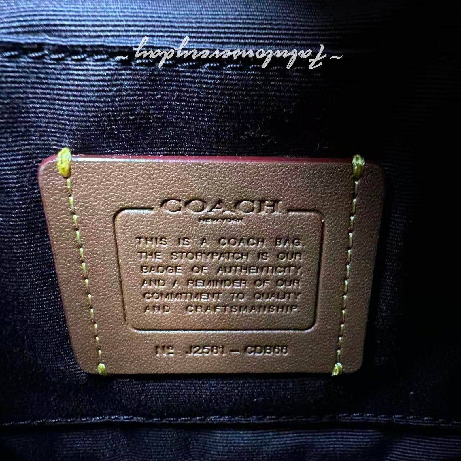 Coach Coach Faye Mini Drawstring Crinkle Leather/Dark Cardinal Size ONE SIZE - 7 Thumbnail