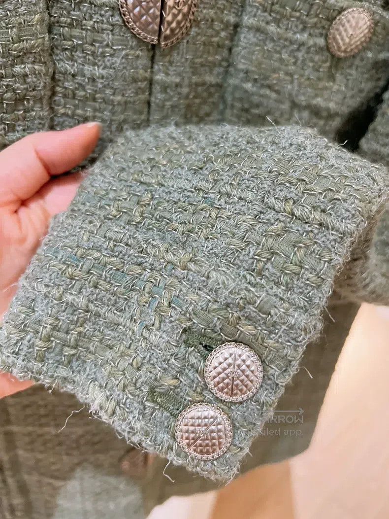 Chanel Chanel Cuban series green tweed jacket Size XXS / US 00 / IT 34 - 5 Thumbnail
