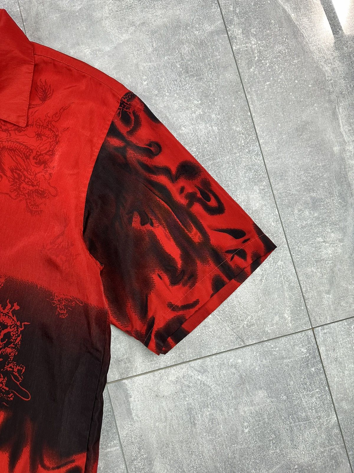 Japanese Brand Vintage 90S Crazy Japan Dragon Print Hawaiian Shirt Y2K Size US XL / EU 56 / 4 - 4 Thumbnail