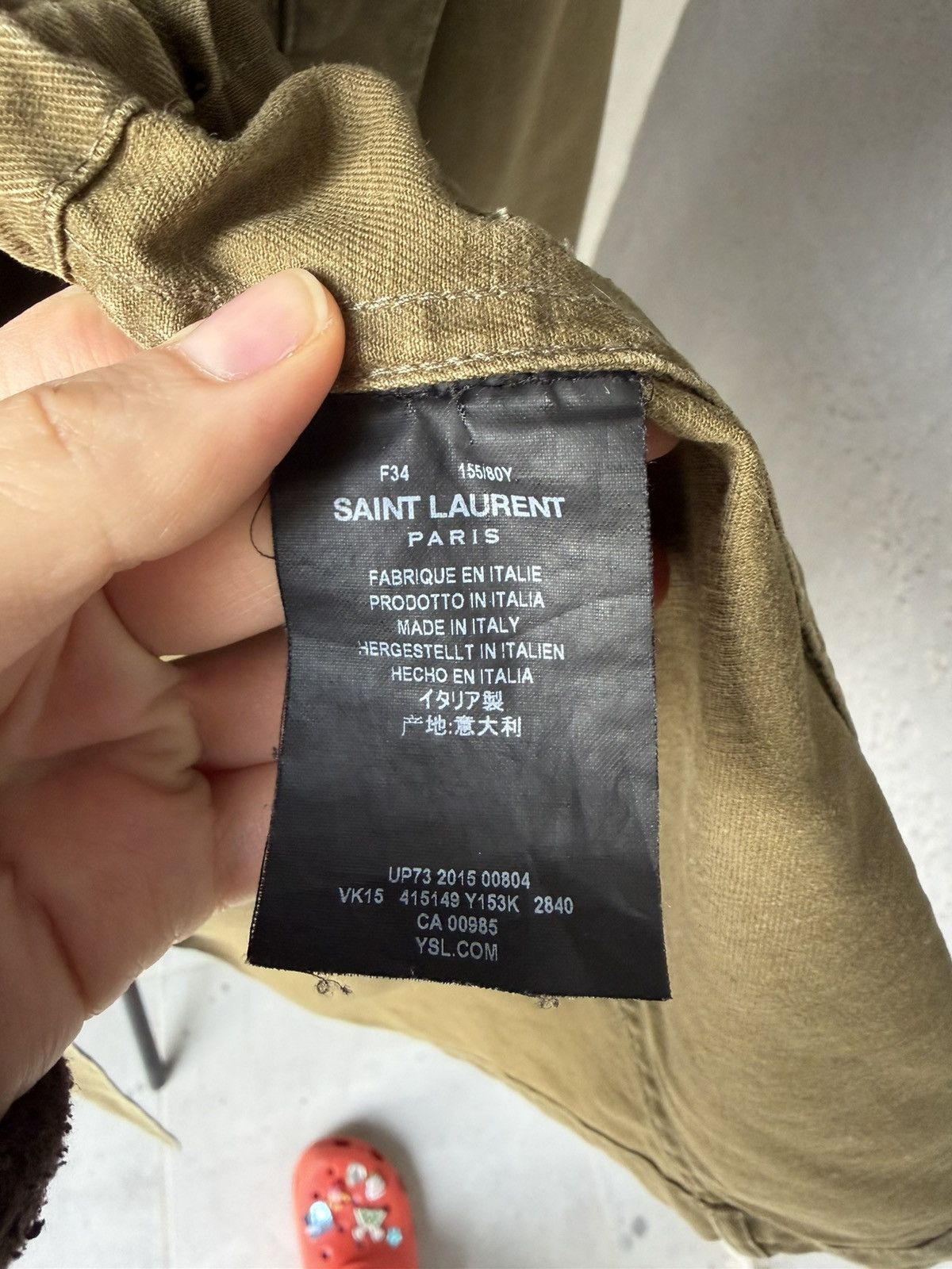 Saint Laurent Paris Saint Laurent Paris 16SS Military Jacket Khaki Size XS / US 0-2 / IT 36-38 - 12 Thumbnail