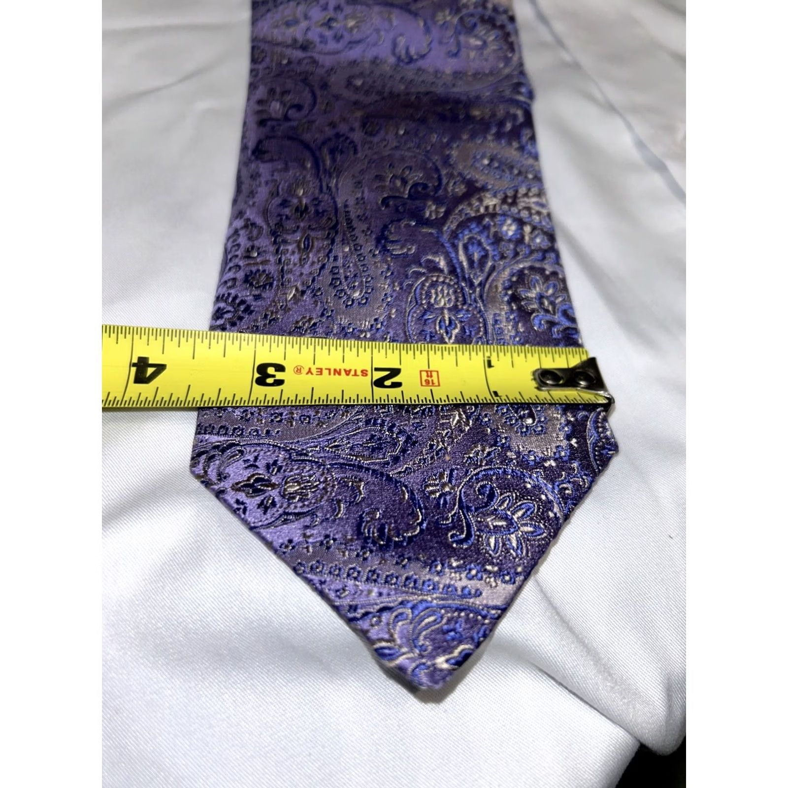 Robert Talbott Robert Talbott Tie Mens Blue Paisley Silk 60" Long EUC Size ONE SIZE - 5 Thumbnail