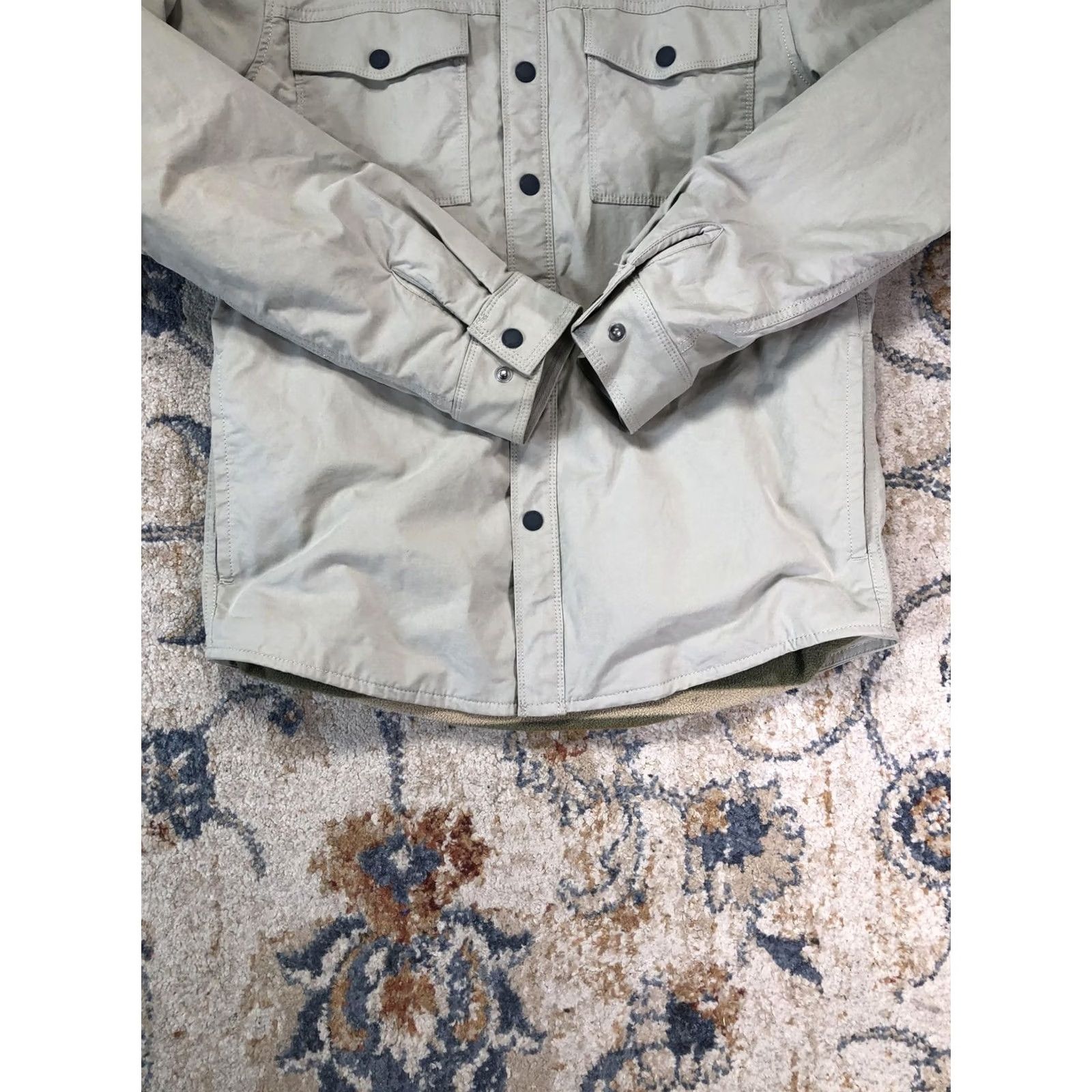 Eddie Bauer Eddie Bauer Shirt Jacket Mens S Beige Cotton Fleece Lined Snap Front Outdoor Size US S / EU 44-46 / 1 - 5 Thumbnail