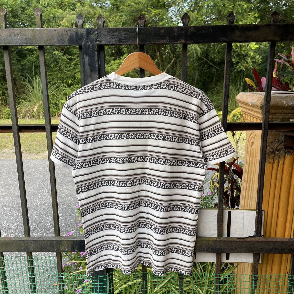 Ocean Pacific 🔥Vintage 90s Ocean Pacific Striped Motive Flower Surf Tee Size US M / EU 48-50 / 2 - 2 Thumbnail