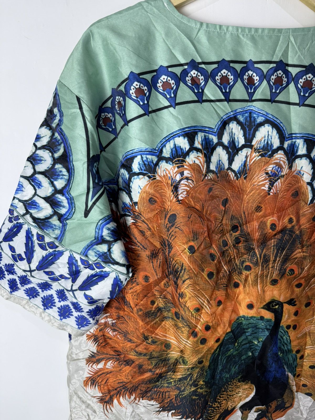 Dolce & Gabbana Dolce & Gabbana Peacock Printed Short Sleeve Size US XL / EU 56 / 4 - 4 Thumbnail
