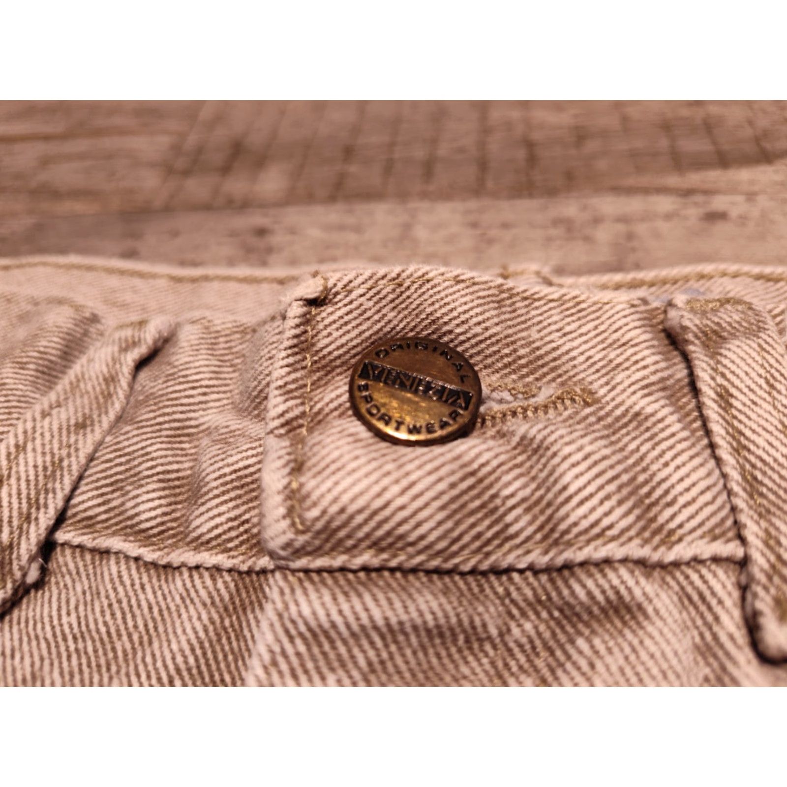 Vintage VINTAGE Venezia Jeans Women's Plus Size 18 Tapered High Rise Denim Mom Jeans US Made Grayish Tan Size 40" / US 18 - 4 Thumbnail