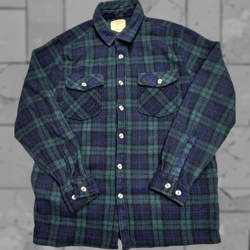 Vintage Telluride Shirt Men L Green Plaid Shacket Soft Pocket Flannel Shirt Jacket Size US L / EU 52-54 / 3 - 1 Thumbnail