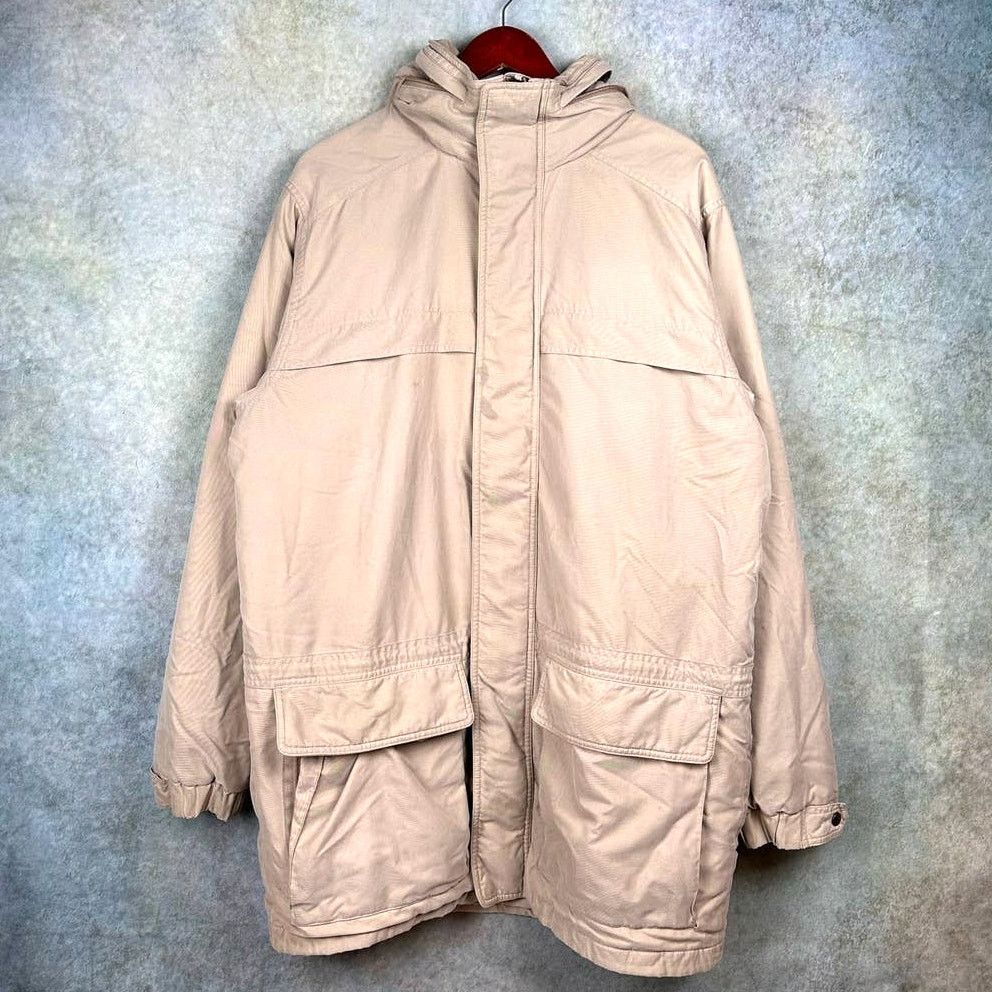 L.L. Bean × Vintage Vintage 90s LL Bean Long-Line Khaki Parka Coat L Tall Size US L / EU 52-54 / 3 - 1 Thumbnail
