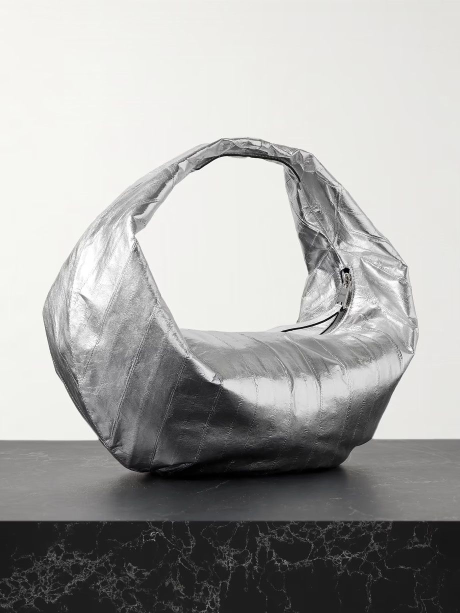 KHAITE o1s22i1n0724 Size: OS / Medium Olivia Hobo Bag in Silver Size ONE SIZE - 3 Thumbnail
