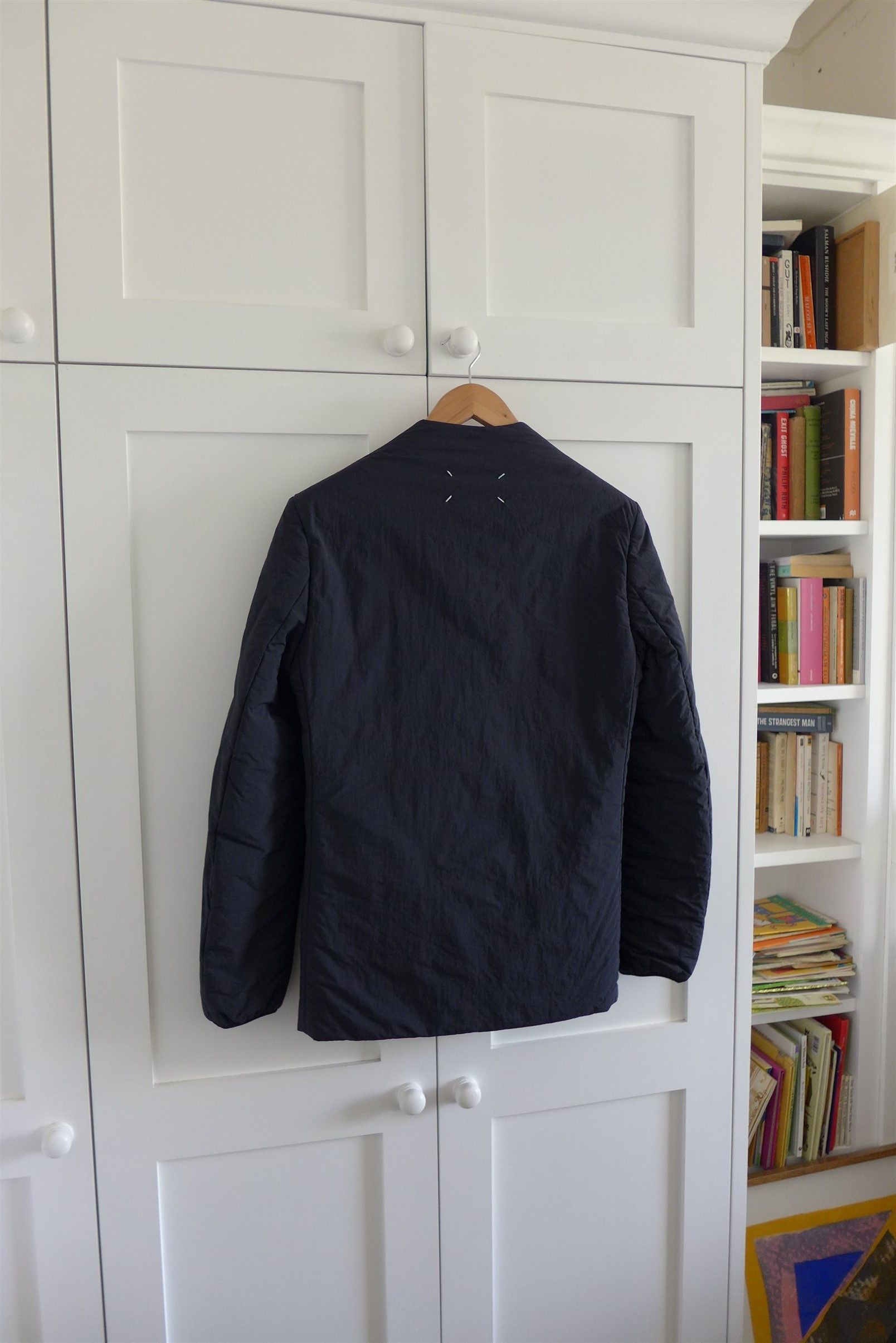 Maison Margiela Margiela Collarless Padded Blazer Jacket - Black Nylon Size US S / EU 44-46 / 1 - 4 Thumbnail