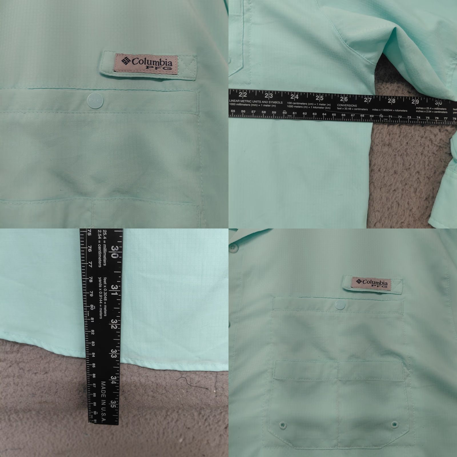 Vintage Columbia PFG Omni-Shade Shirt Men's XXL Seafoam Green Long Sleeve Button Up Size US XXL / EU 58 / 5 - 8 Thumbnail