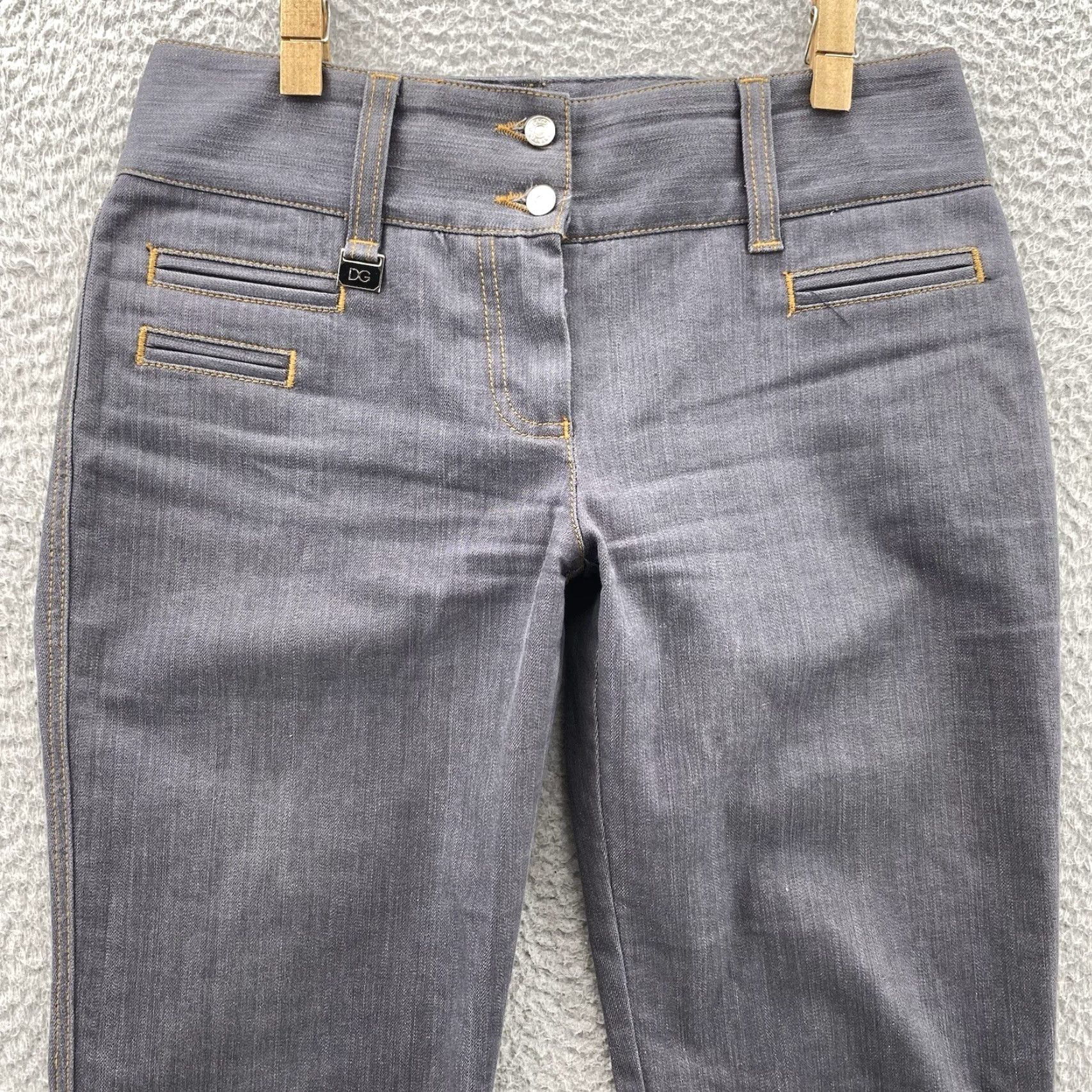Dolce & Gabbana Dolce&Gabbana Jeans Womens 32X32 Gray Low Rise Slim Stretch 32X32 DG Jeans Womens Dolce&Gabbana 32 Gray Low Rise Slim Stretch Jeans Size 24" / US 00 / IT 34 - 3 Thumbnail