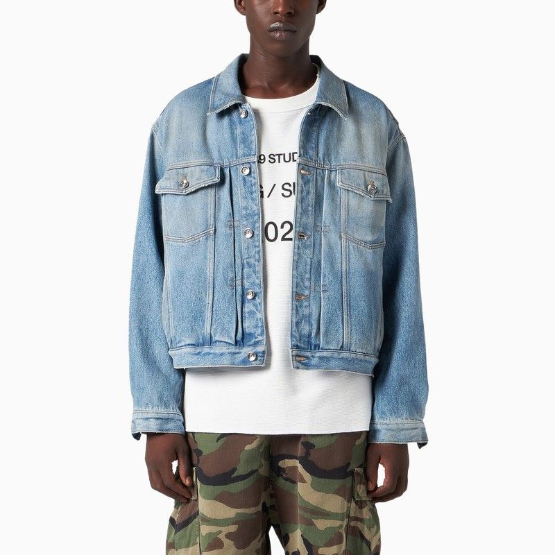 image of 1989 Studio 50S Rodeo Denim Jacket in Light Blue, Men's (Size Medium)