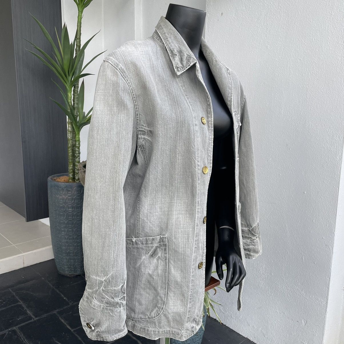 Levi's × Levi's Vintage Clothing Vintage Levis Denim Redloop Grey workers Jacket Size L / US 10 / IT 46 - 4 Thumbnail