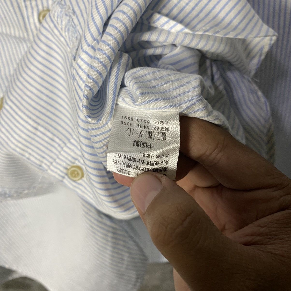 Designer × Japanese Brand × KATO Vintage kazutaka kato changi stripped shirt Size US L / EU 52-54 / 3 - 7 Thumbnail