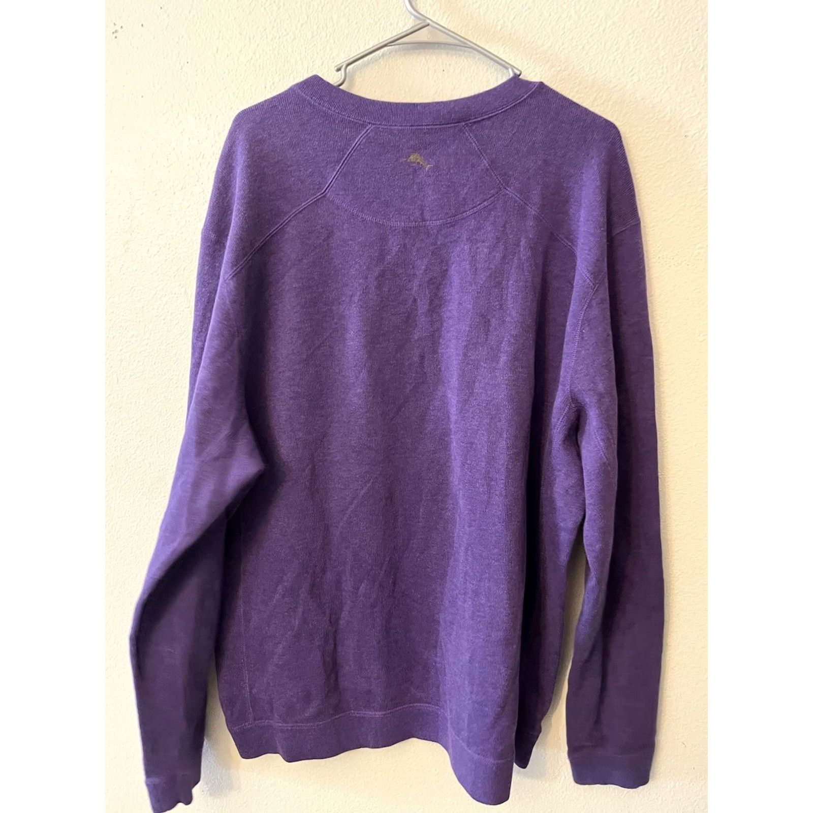 Tommy Bahama Tommy Bahama Sweater Mens XL Purple V-Neck Pullover 100% Cotton Long Sleeve Size US XL / EU 56 / 4 - 2 Thumbnail