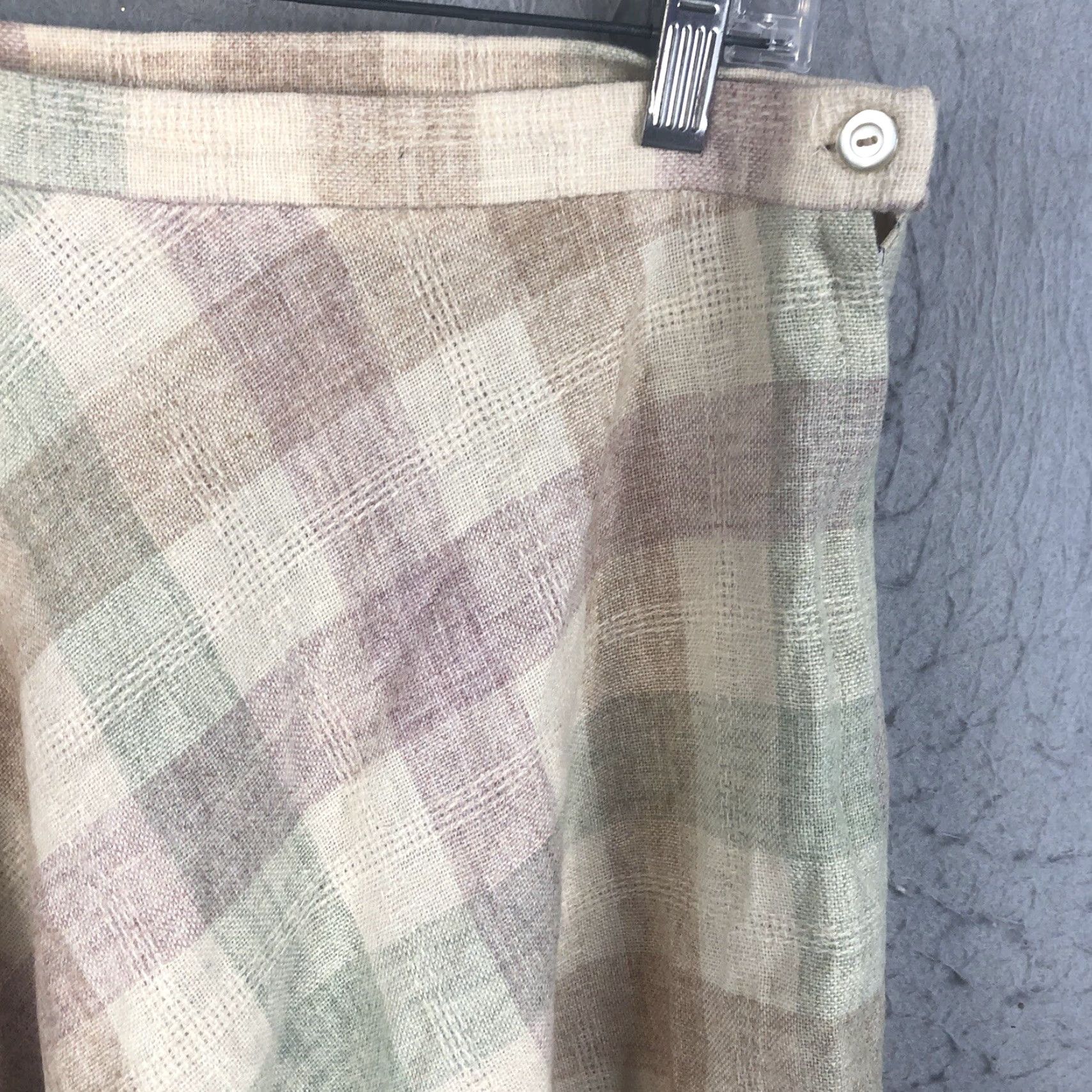 Sears VINTAGE Sears Skirt Womens Small Pastel Checks Wools Blend The Gathering 60s Size 28" / US 6 / IT 42 - 7 Thumbnail