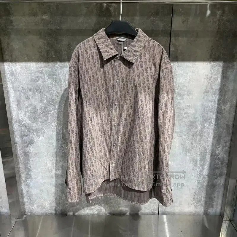 Dior Dior Brown Cotton Long Sleeve Shirt . Size US XL / EU 56 / 4 - 1 Thumbnail