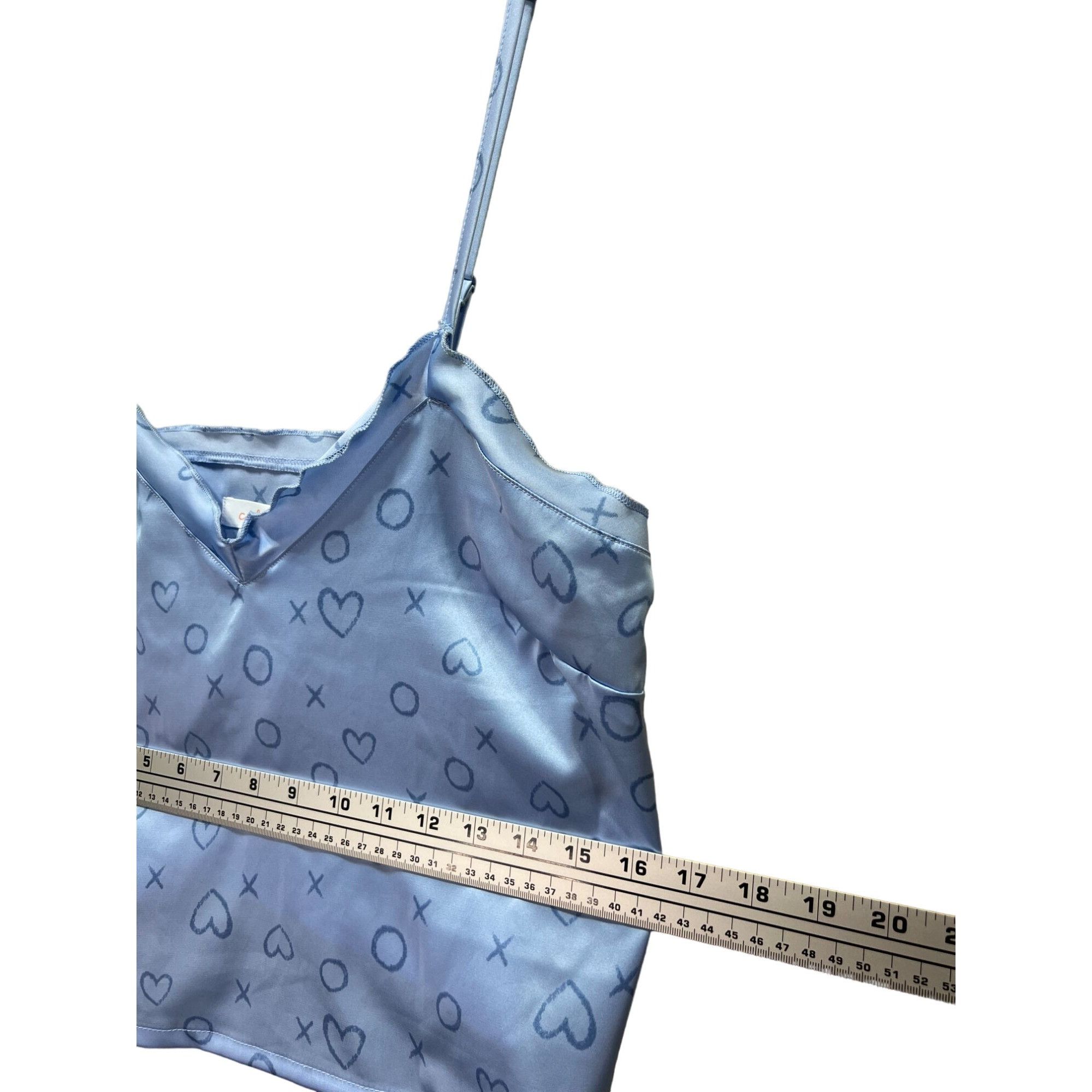 Other Colsie - Women's Satin Pajama Tank Top - Light Blue - Medium Size M / US 6-8 / IT 42-44 - 6 Thumbnail