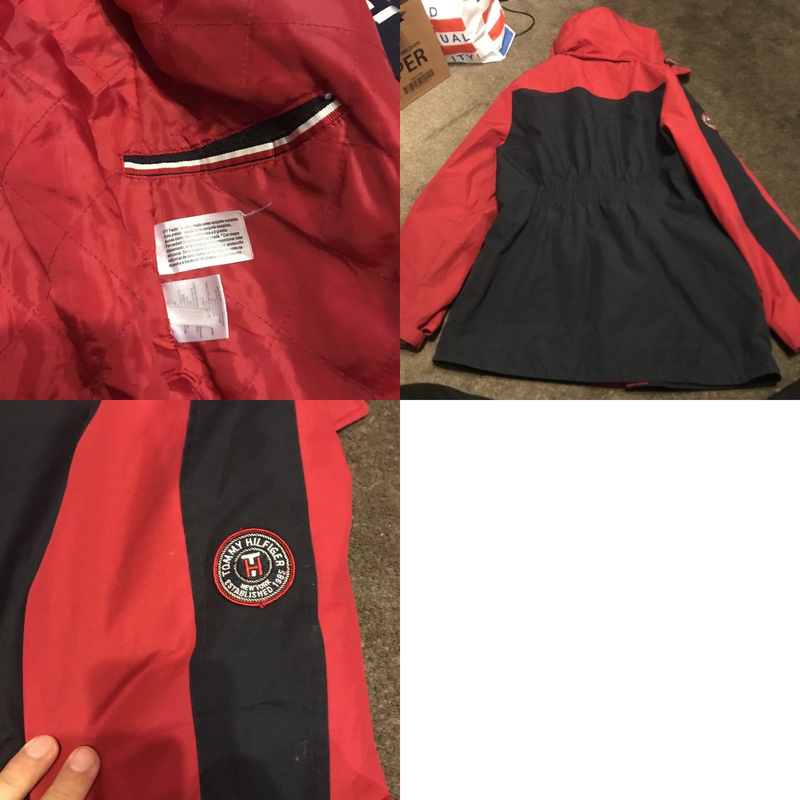 Tommy Hilfiger Tommy Hilfiger 3-in-1 Jacket Women M All Weather System Coat Navy Red Solid Zip Snap Size M / US 6-8 / IT 42-44 - 8 Thumbnail