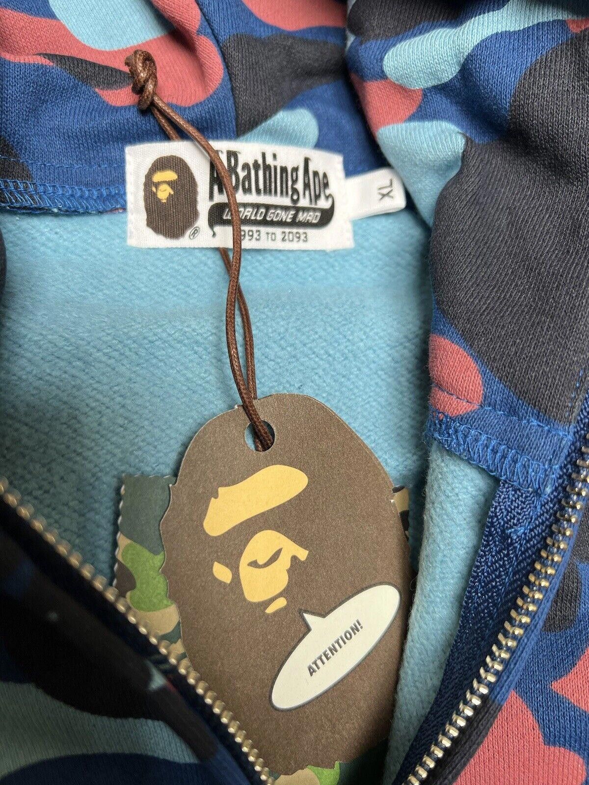 Bape BAPE A Bathing Ape Head Hoodie Blue Multi Camo Swarovski XL Size US XL / EU 56 / 4 - 8 Thumbnail