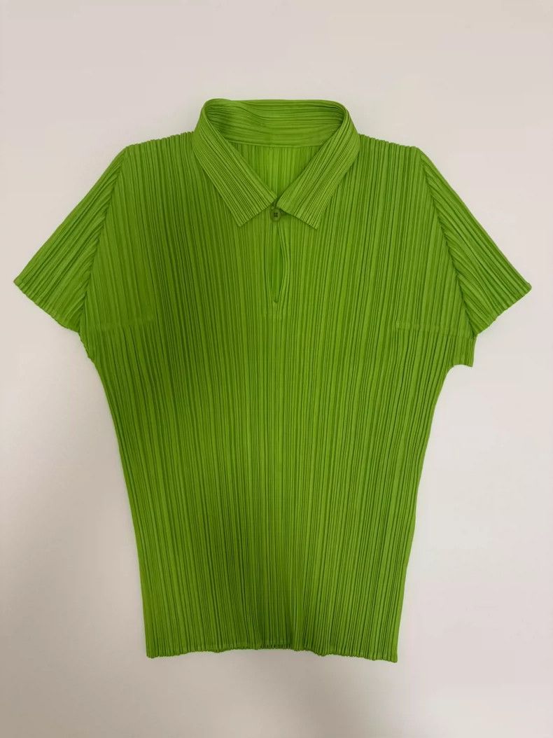 Issey Miyake issey miyake size:3 Green short-sleeved shirt 2505-Nextarr Size XXS / US 00 / IT 34 - 5 Thumbnail