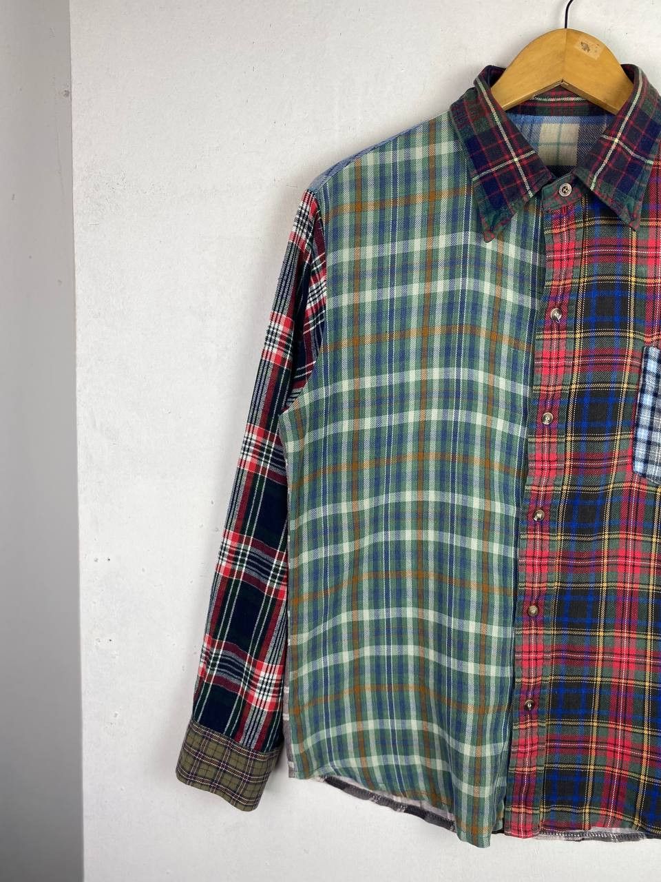 Japanese Brand japanese brand patchworks flannel shirt nice design Size US M / EU 48-50 / 2 - 2 Thumbnail
