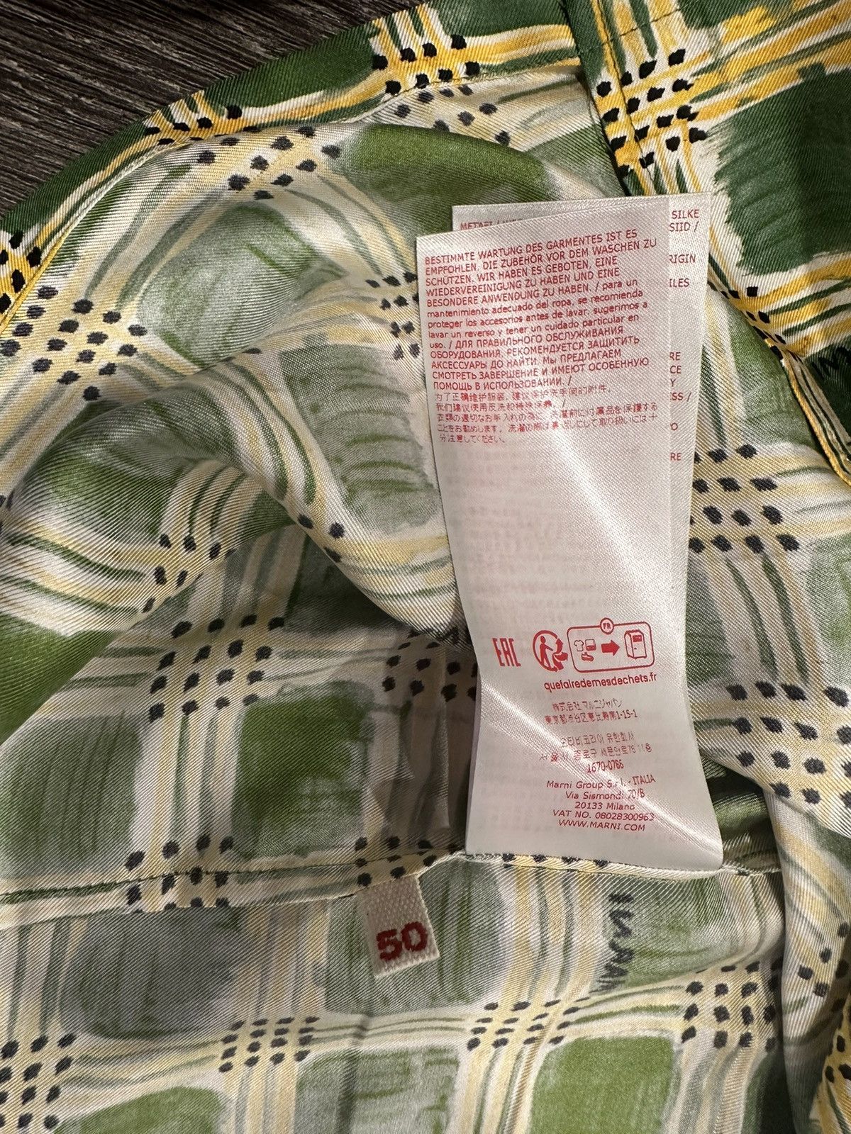 Marni MARNI SHORT SLEEVE SHIRT SILK GREEN SIZE 50 Size US M / EU 48-50 / 2 - 6 Thumbnail
