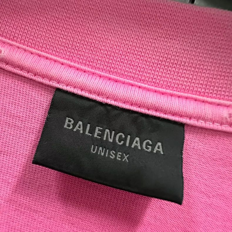 Balenciaga Balenciaga Pink large logo print short-sleeved Size US L / EU 52-54 / 3 - 3 Thumbnail