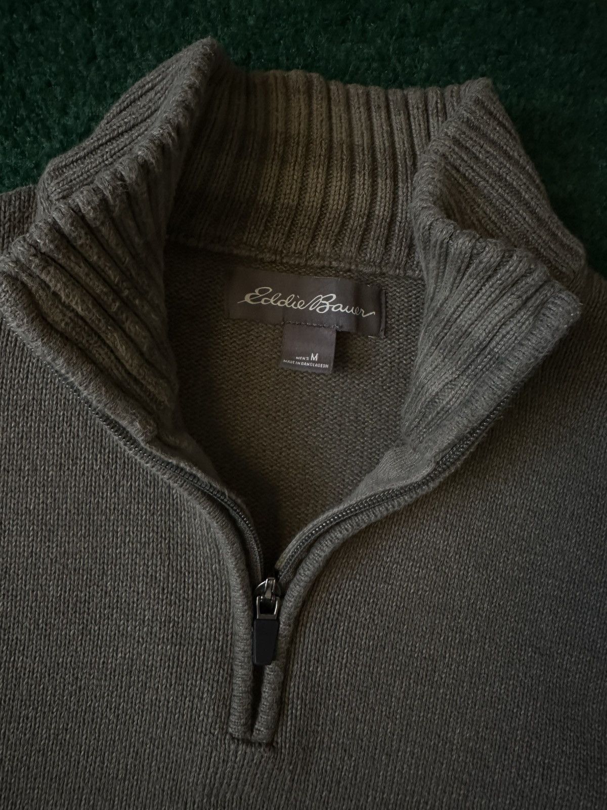 Eddie Bauer Classic Eddie Bauer Men's 1/4-Zip Mock Neck Sweater Size US M / EU 48-50 / 2 - 2 Thumbnail