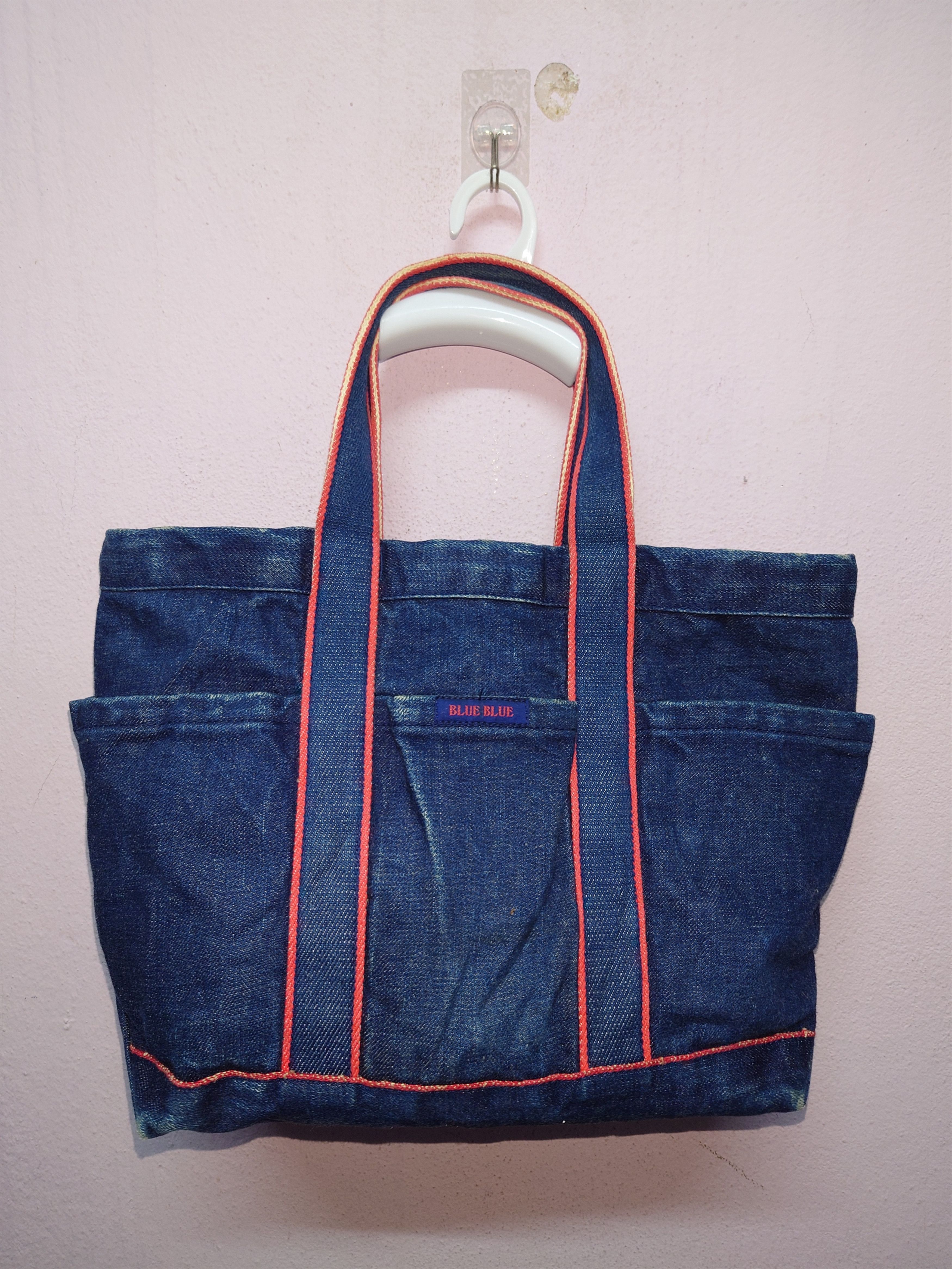 Blue Blue Japan Vintage BLUE BLUE Japan Indigo Denim Multi-Pocket Tote Bag Size ONE SIZE - 1 Thumbnail