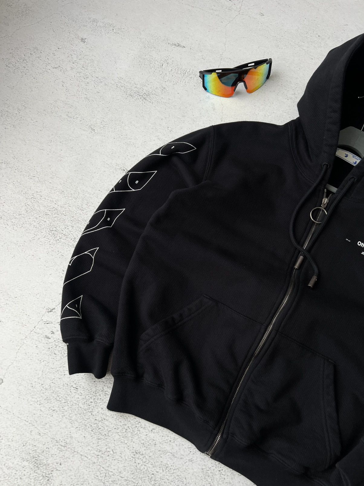 Off-White Off-White Puzzle Zip Hoodie Black M Women’s Rare Streetwear Size M / US 6-8 / IT 42-44 - 9 Thumbnail