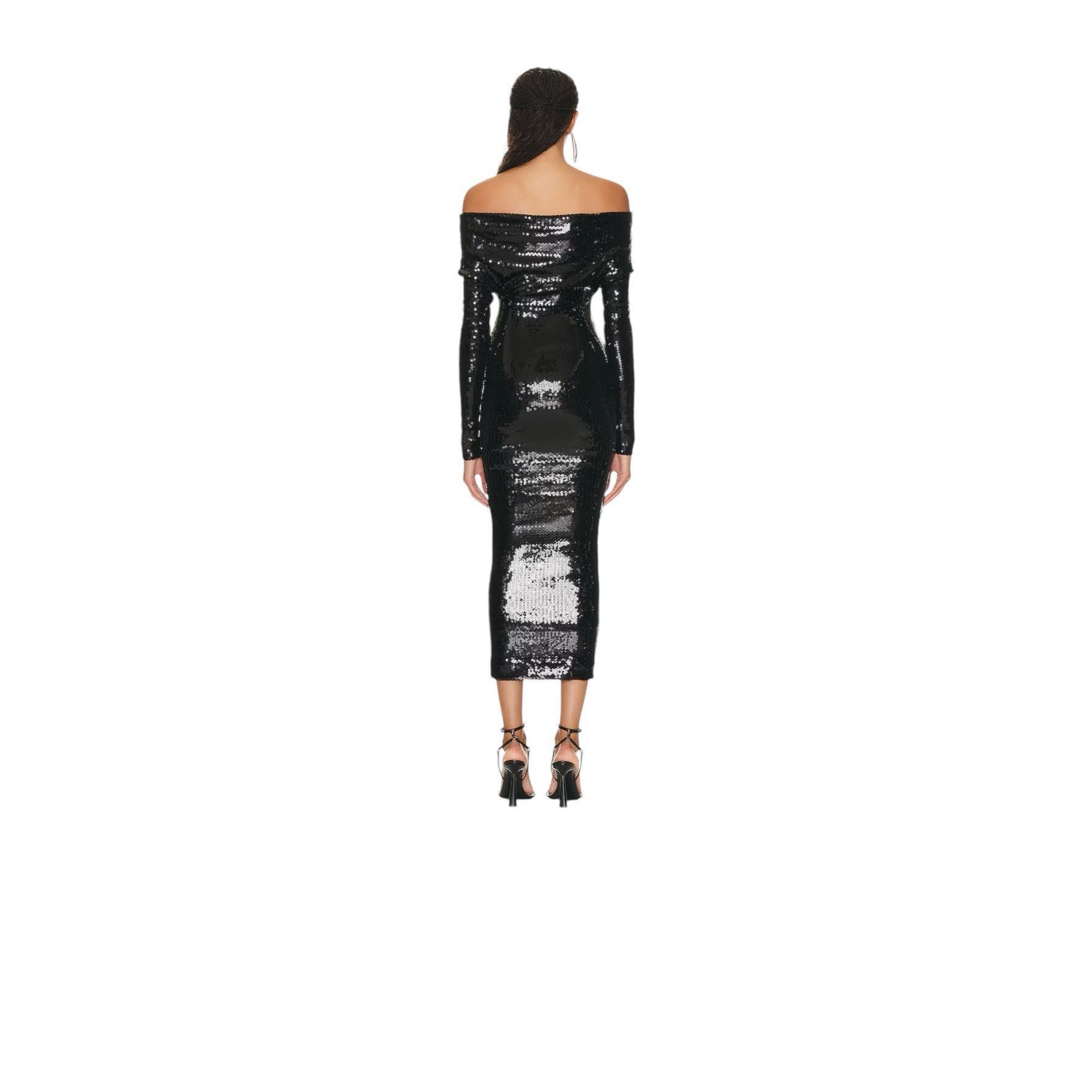 Alexandre Vauthier ALEXANDRE VAUTHIER Couture Edit Dress Black Sequin Size 36 US Small NWT $1,380 Size XS / US 0-2 / IT 36-38 - 3 Thumbnail