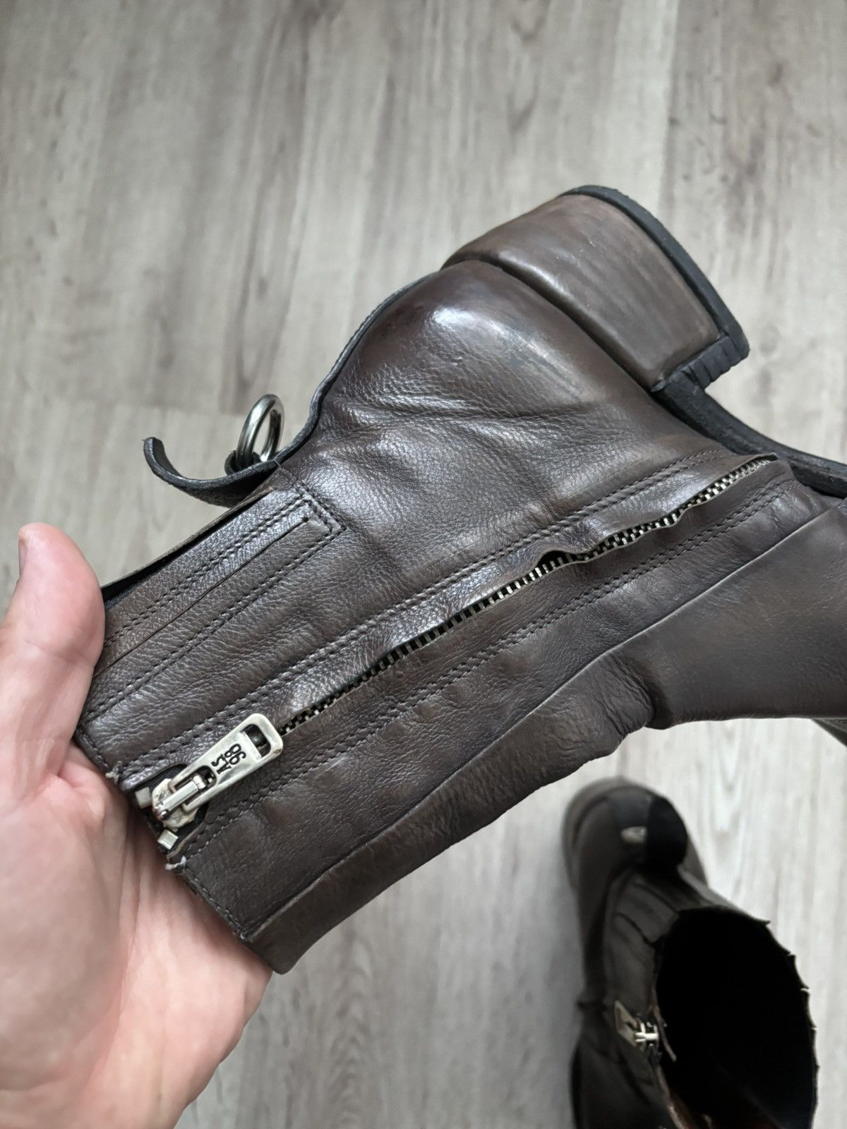 A.S.98 A.S.98 Leather Biker Gothic Boots High Heel EU37 US6.5 Size US 6.5 / IT 36.5 - 9 Thumbnail