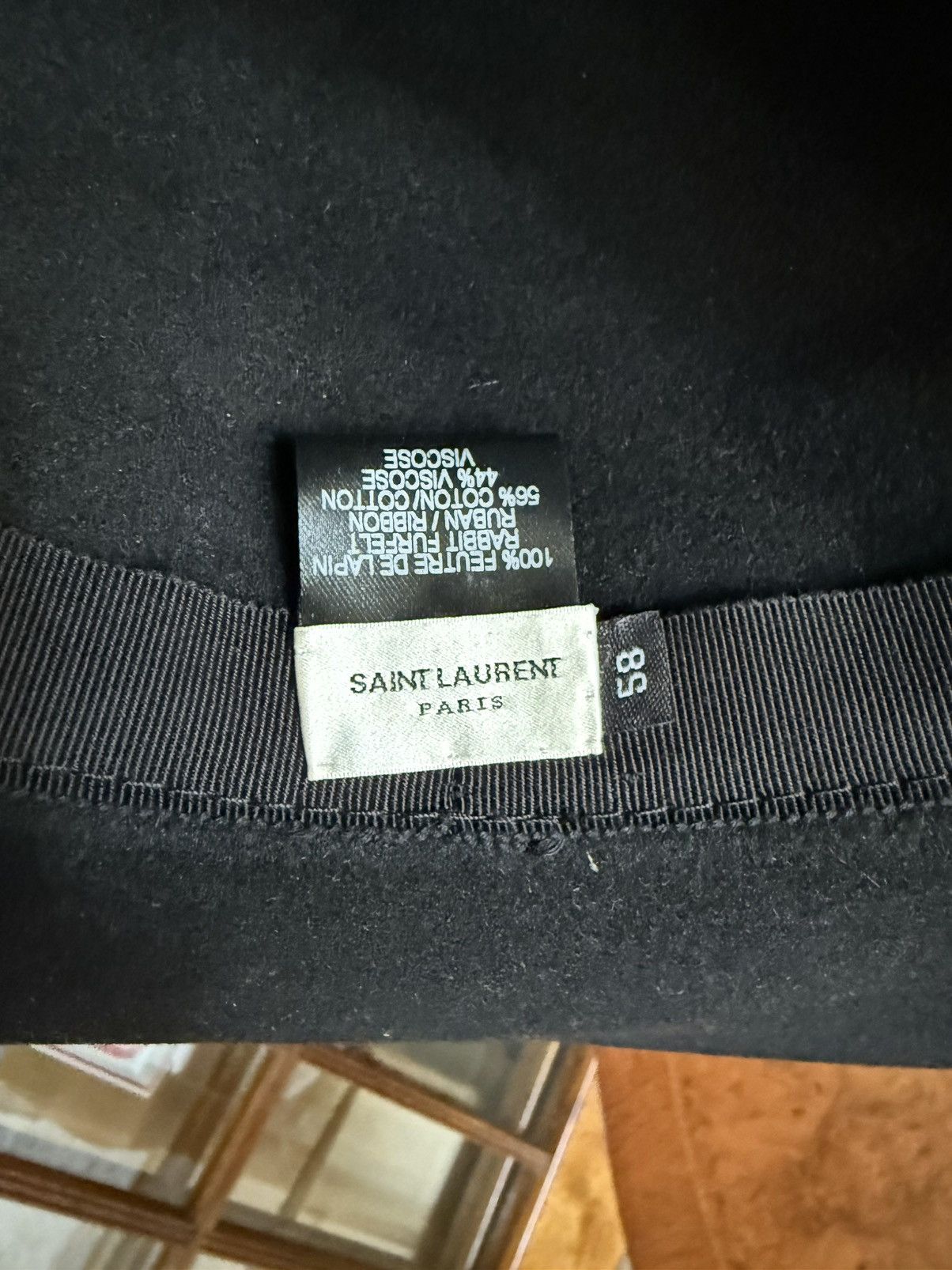 Saint Laurent Paris SS13 Saint Laurent black bow fedora hat Hedi Slimane 58 Size ONE SIZE - 8 Thumbnail