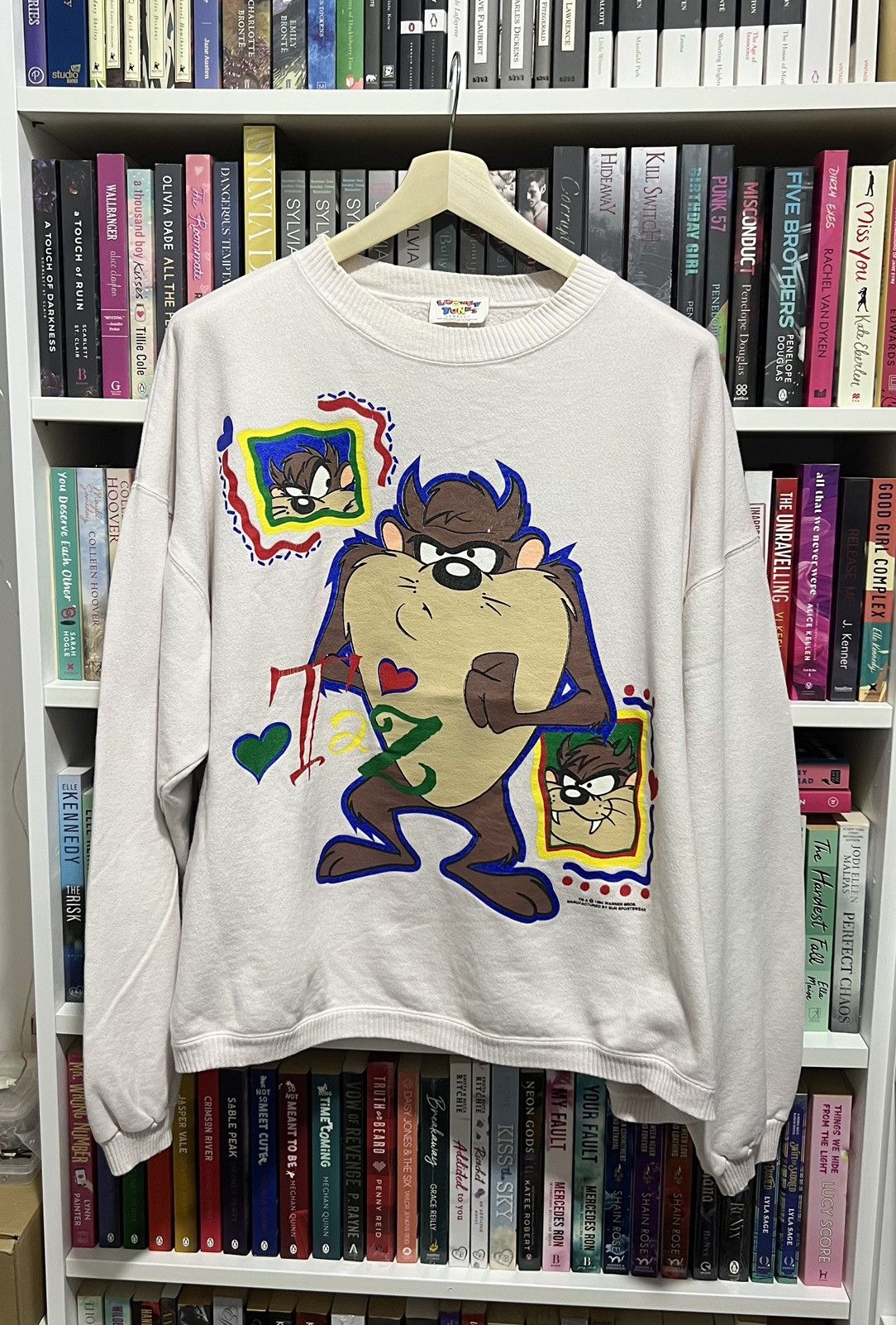 Warner Bros Oversized 1994 Tasmanian Devils Warner Bros Sweatshirt Size US XXL / EU 58 / 5 - 1 Thumbnail