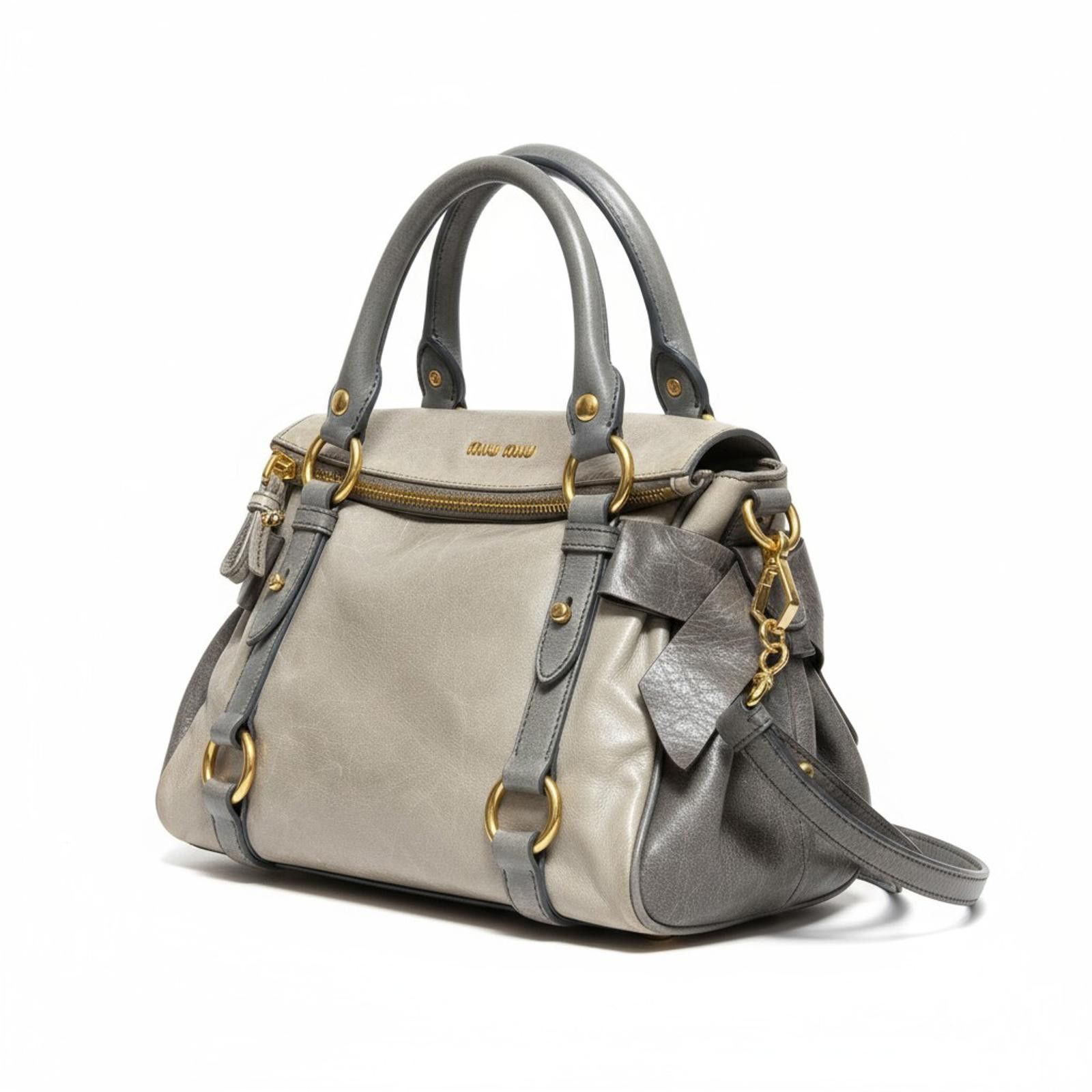 Miu Miu Miu Miu - Leather Bow Detail Handbag Size ONE SIZE - 1 Thumbnail