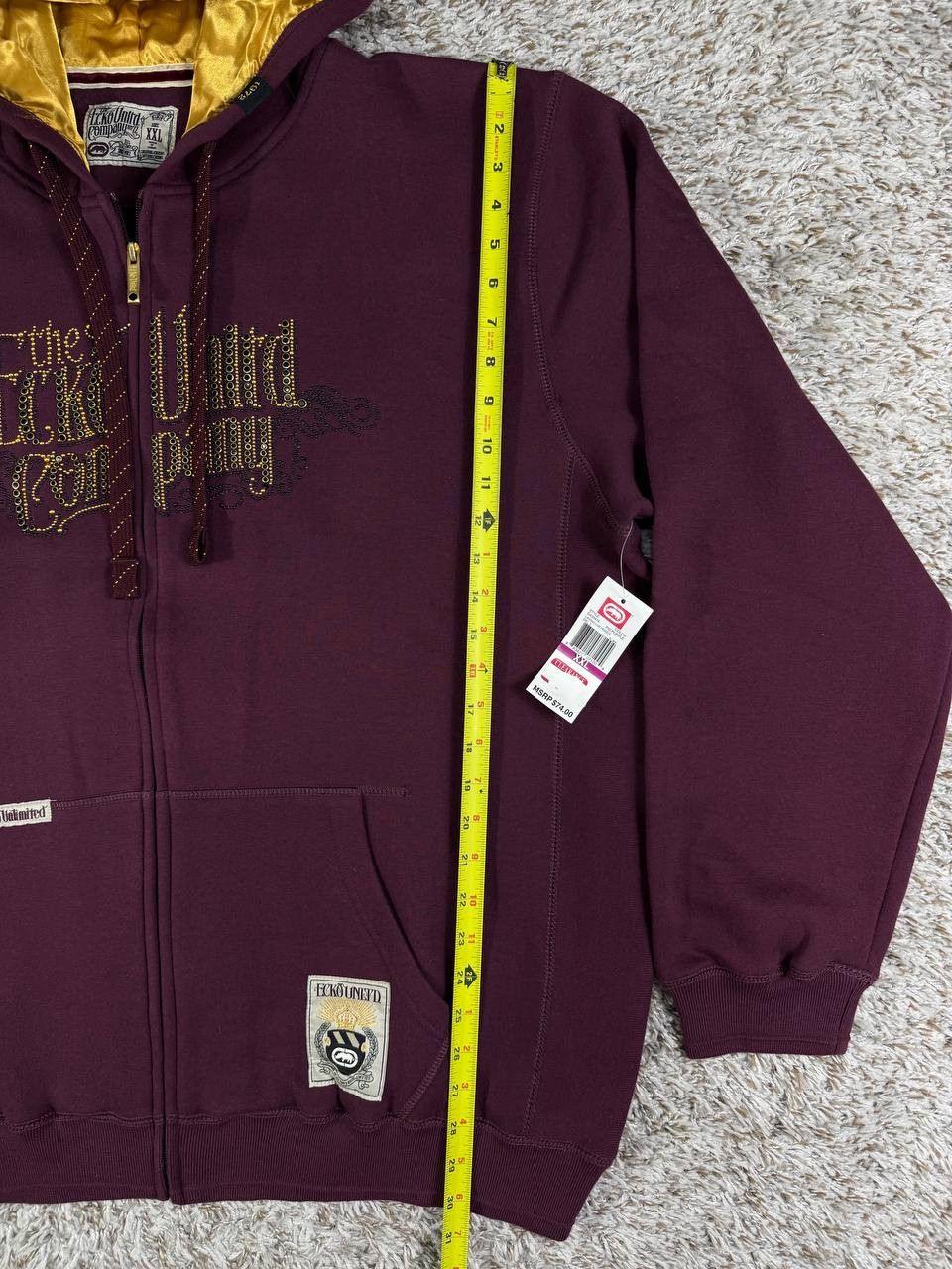 Ecko Unltd. Ecko Unltd Y2K Full Zip Hoodie Studded Logo Vintage Hip Hop Size US XXL / EU 58 / 5 - 9 Thumbnail