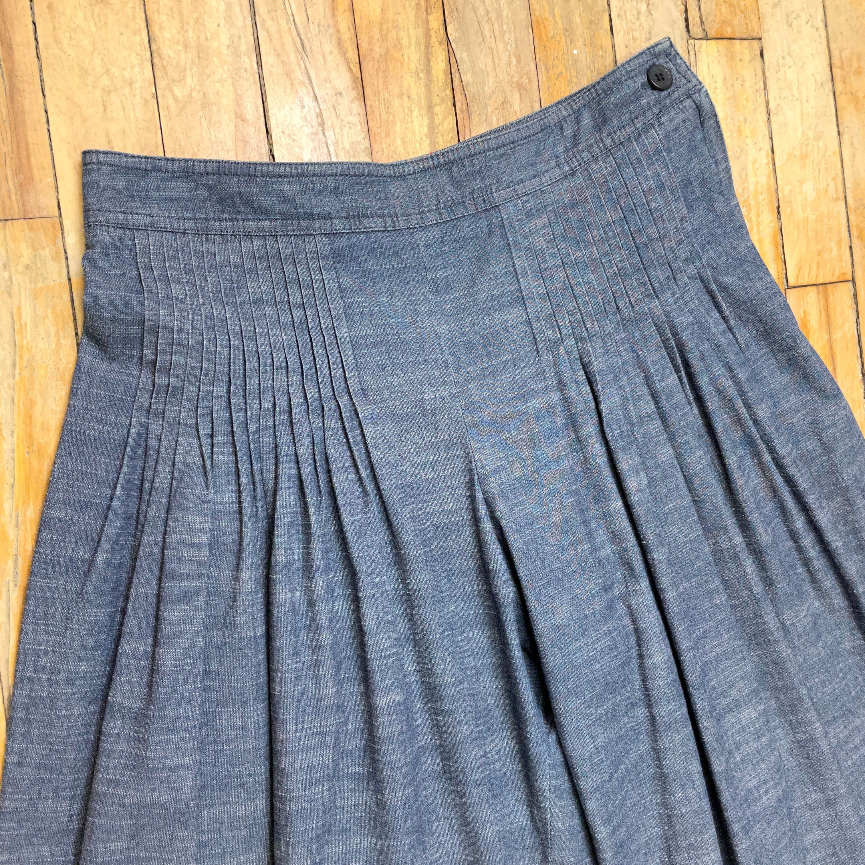 Chanel Chanel Spring '03 Vintage Designer Denim Pleated Wide-Leg Trousers Made In Italy Size 30" Size 30" / US 8 / IT 44 - 5 Thumbnail